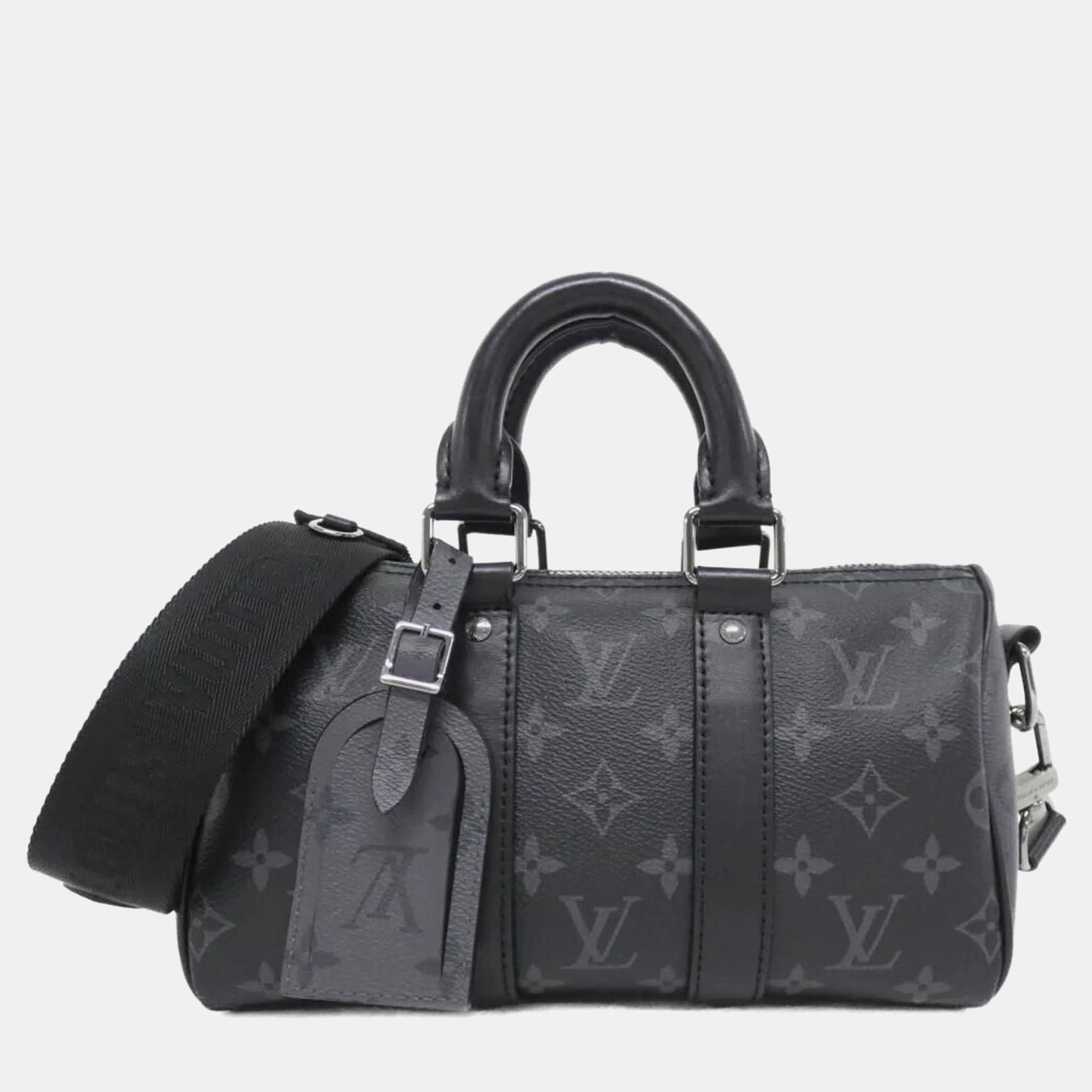 

Louis Vuitton Keepall Bandouliere 25 Monogram Eclipse Reverse Boston Bag, Black