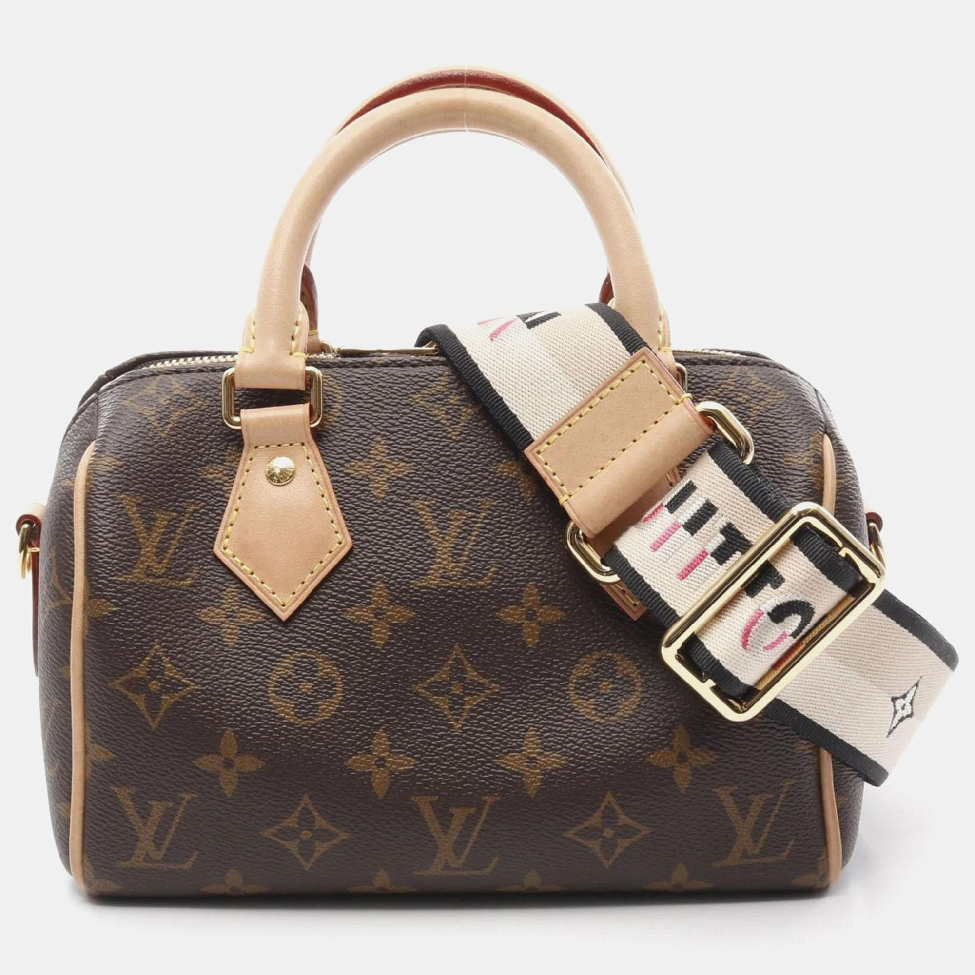 

Louis Vuitton Speedy Bandouliere 20 Brown Monogram Coated Canvas Leather Handbag
