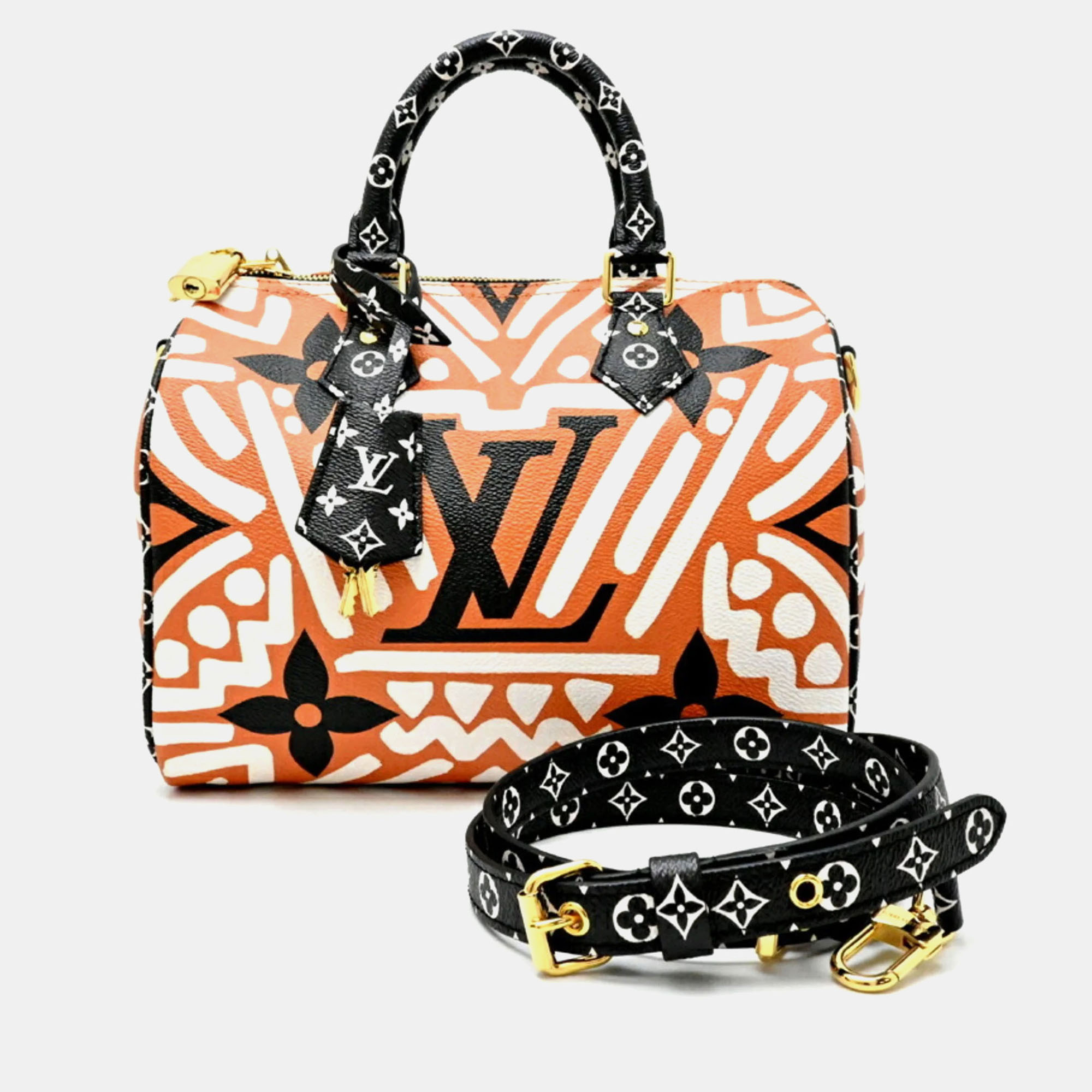 

Louis Vuitton LV Crafty Speedy Bandouliere 25 White Monogram Canvas Handbag