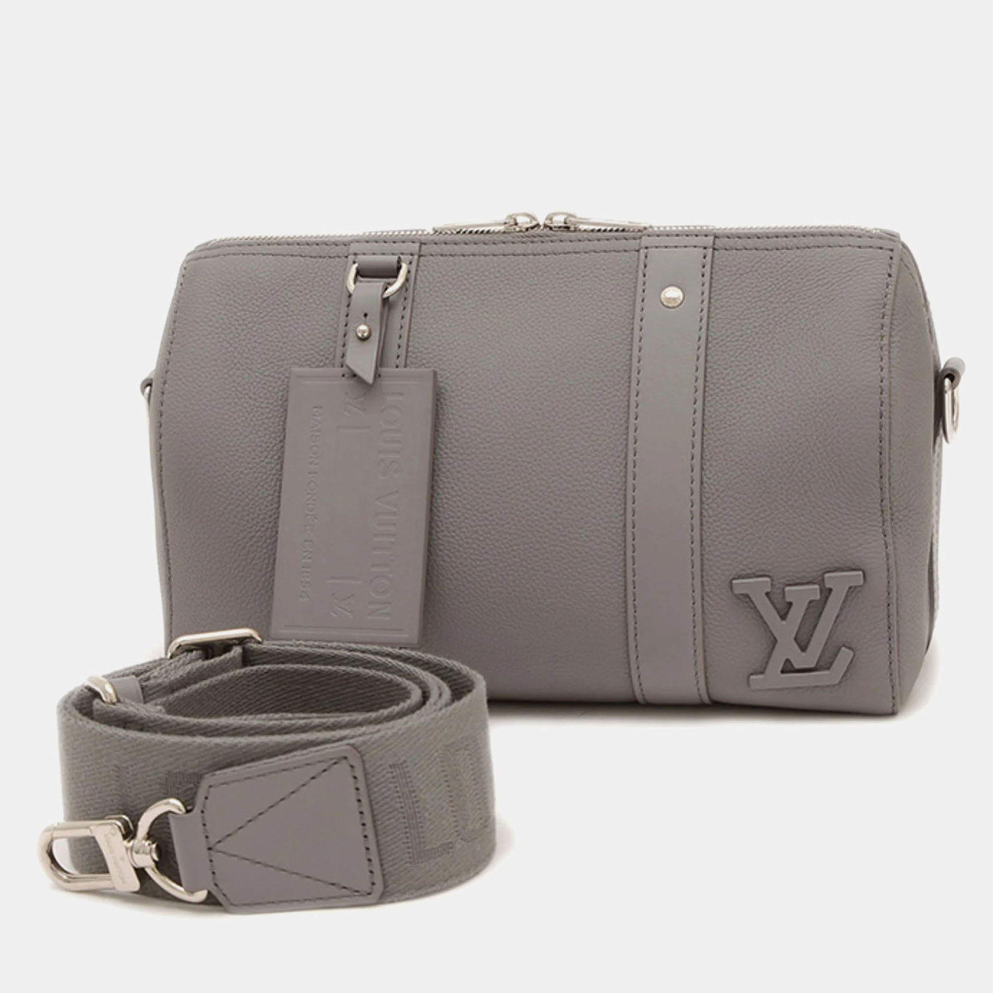 

Louis Vuitton Aerogram City Keepall Grey Leather Shoulder Bag