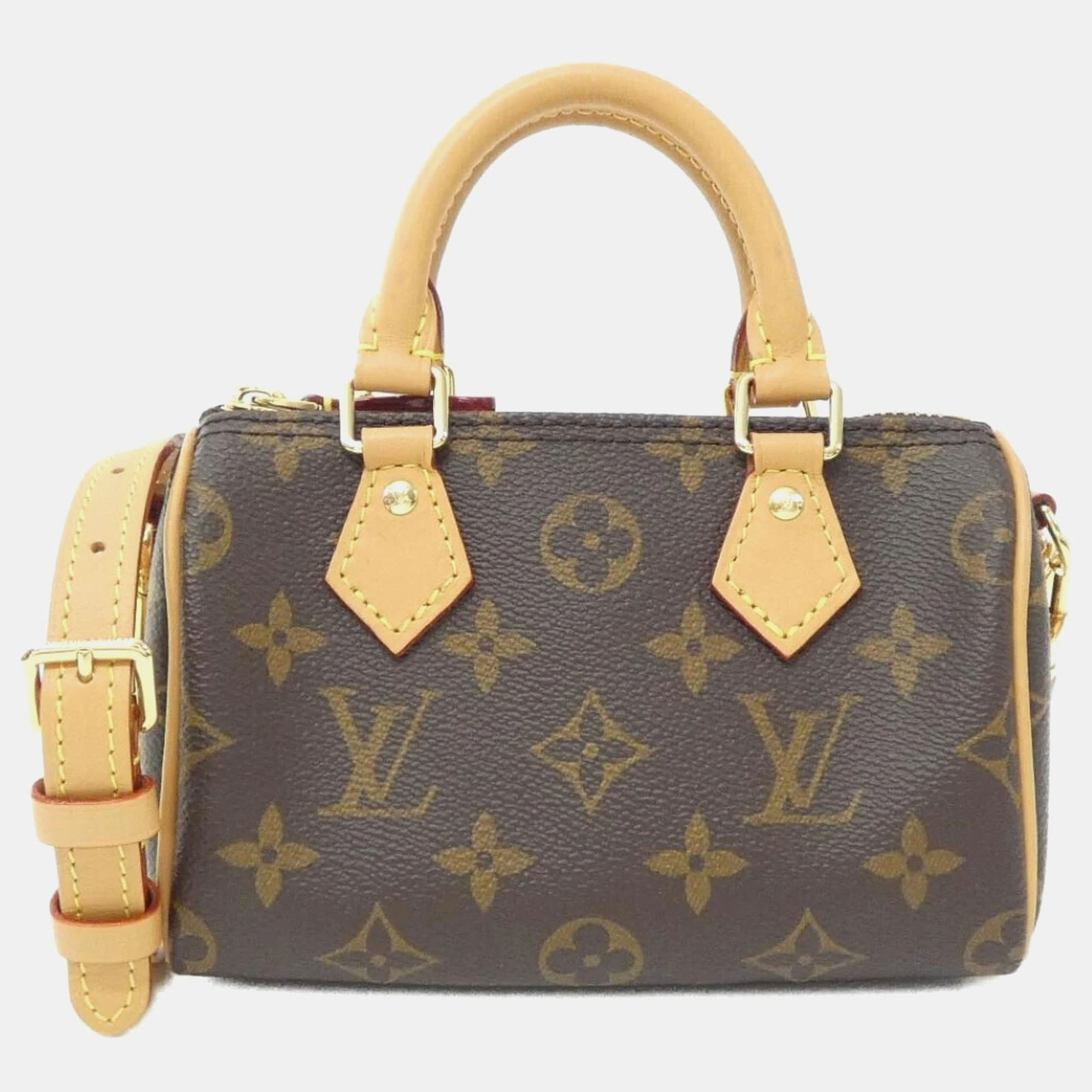 

Louis Vuitton Nano Speedy Monogram Coated Canvas Boston Bag, Brown