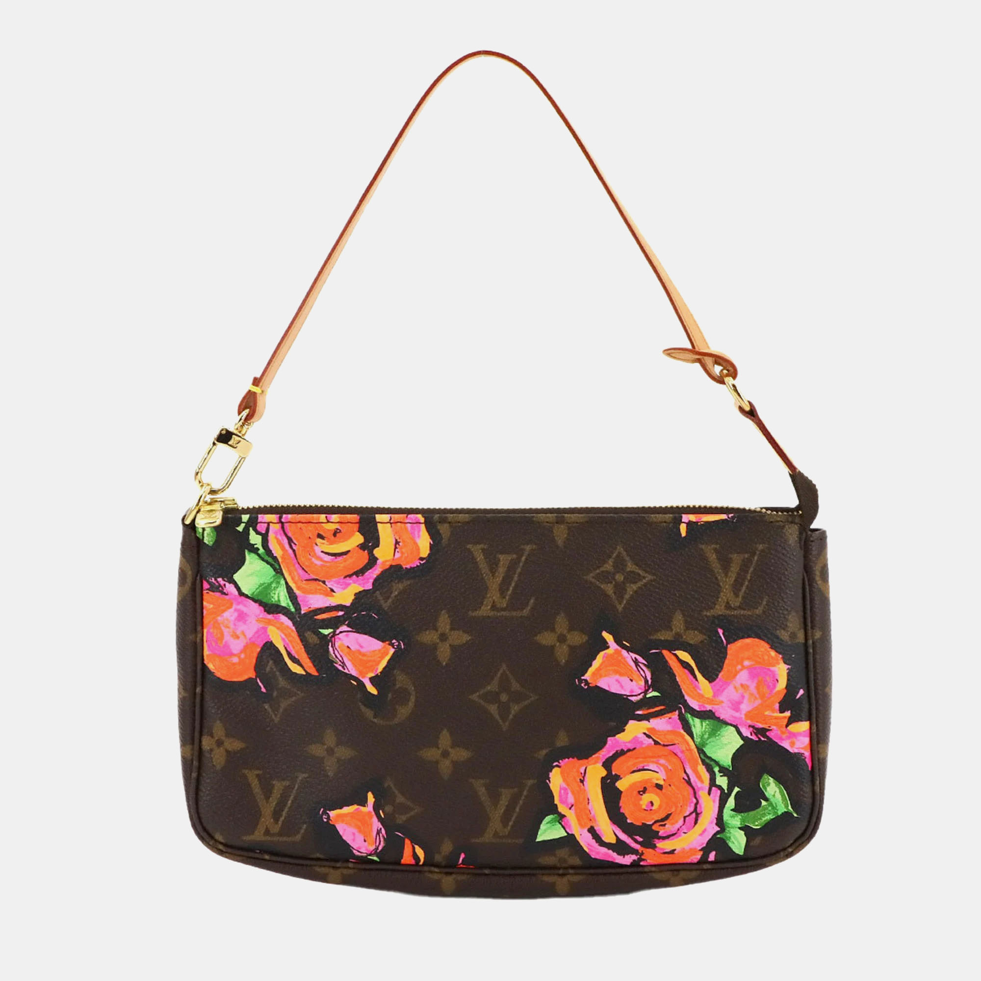 

Louis Vuitton Pochette Accessoires Rose Monogram Brown Pink Coated Canvas Shoulder Bag