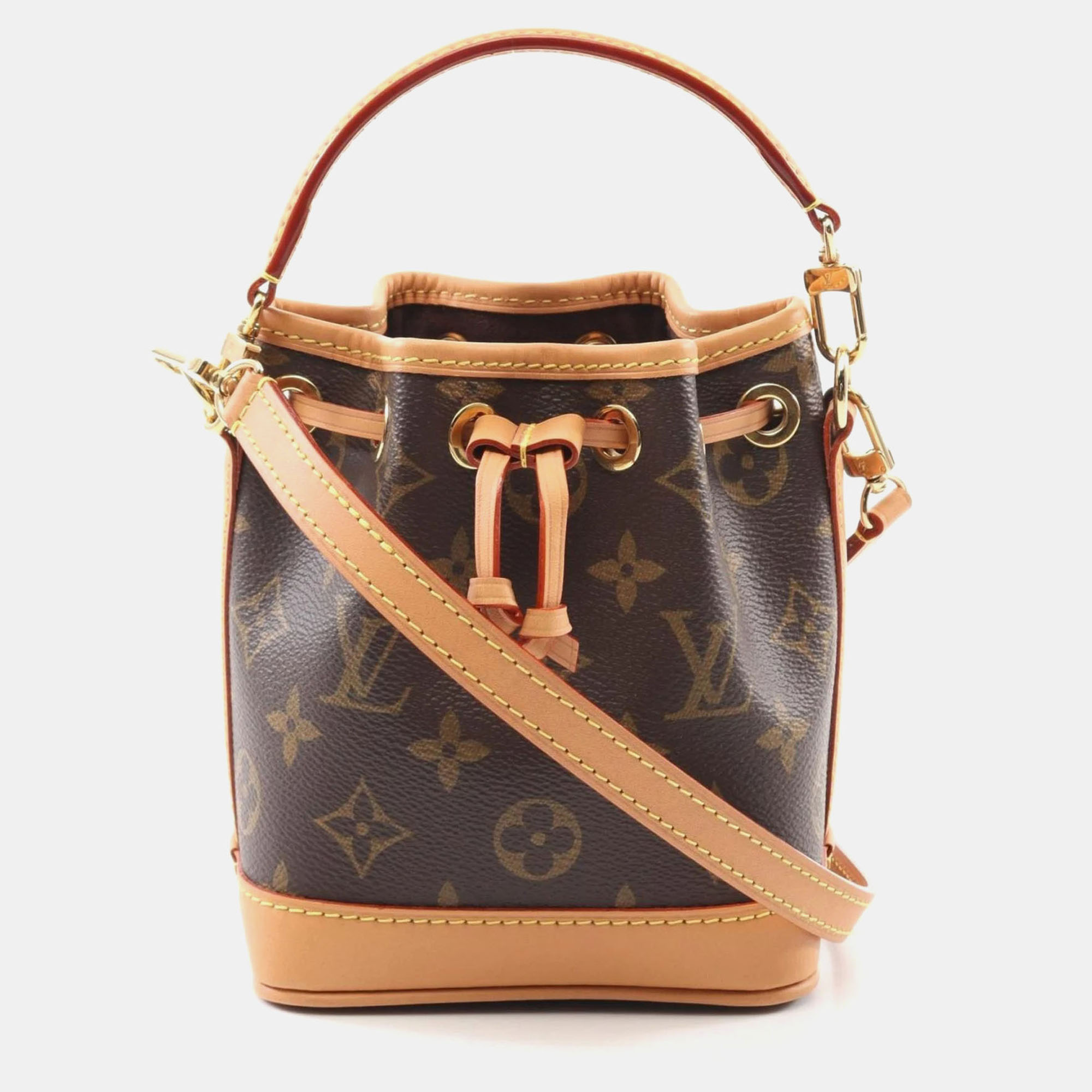 

Louis Vuitton Nano Noe Brown Monogram Coated Canvas Bucket Bag
