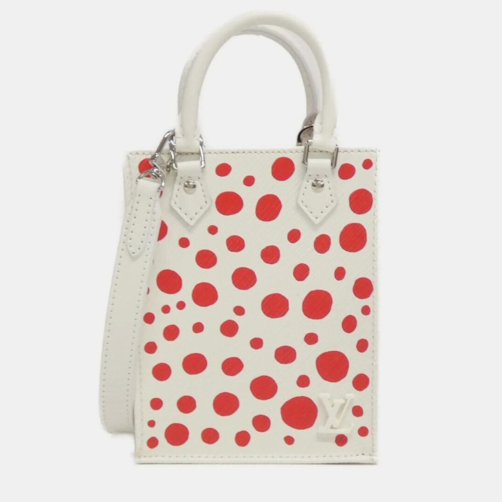 

Louis Vuitton Petite Sac Plat Yayoi Kusama Blanc, Rouge Epi Leather Shoulder Bag, Red