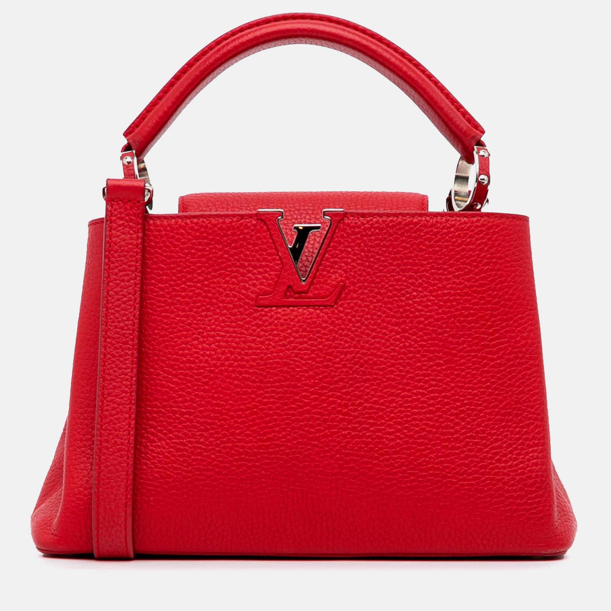 

Louis Vuitton Capucines BB Taurillon Bag, Red