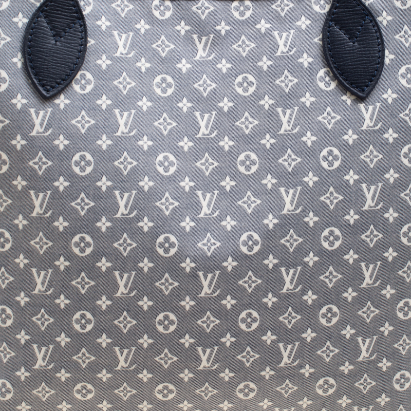 Louis Vuitton, Bags, Louis Vuitton Denim Monogram Idylle Neverfull Mm  Bordeaux 5lv725k