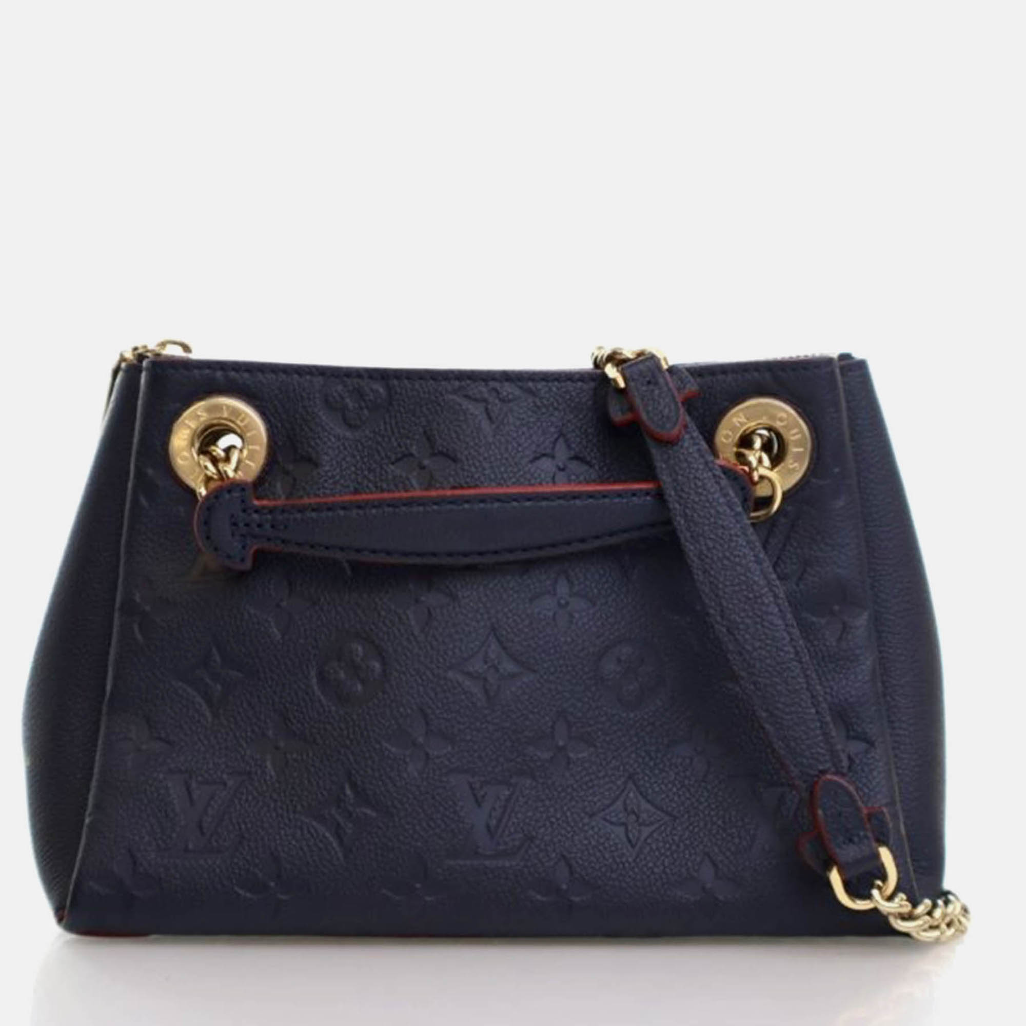 

Louis Vuitton Surene BB Monogram Empreinte Leather Shoulder Bag, Blue