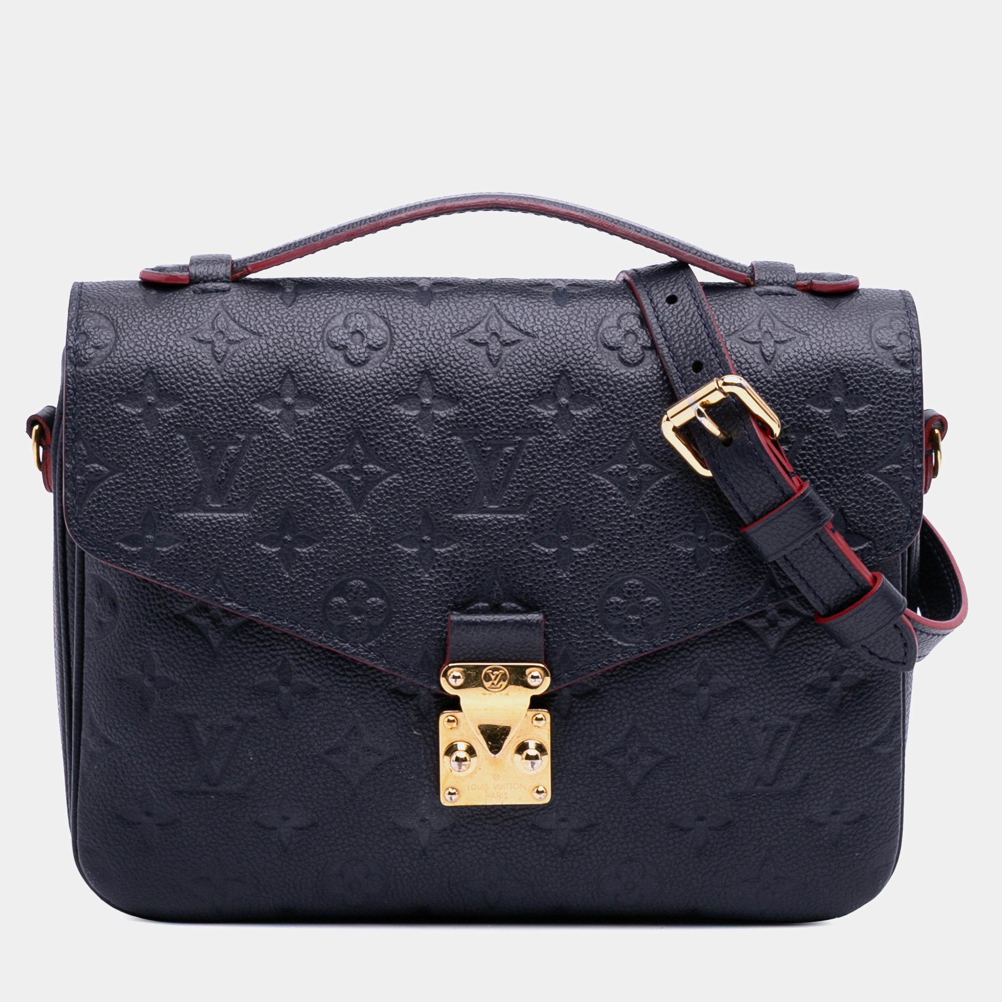 Pre-owned Louis Vuitton Blue Monogram Empreinte Pochette Metis
