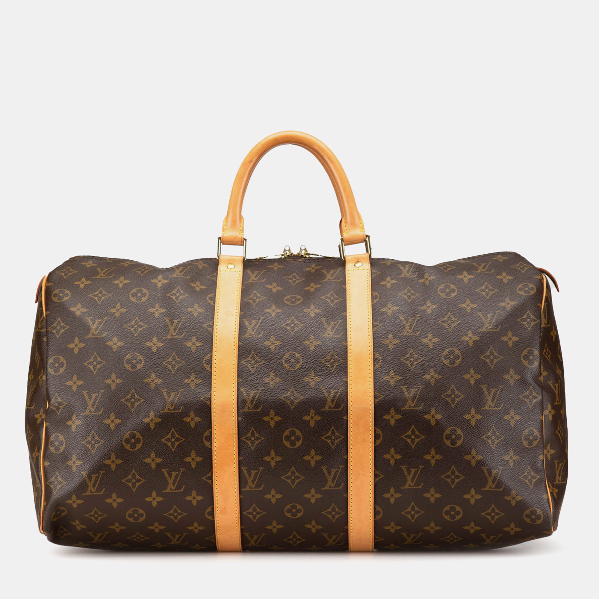 Pre-owned Louis Vuitton Brown Monogram Keepall 50 Travel Bag