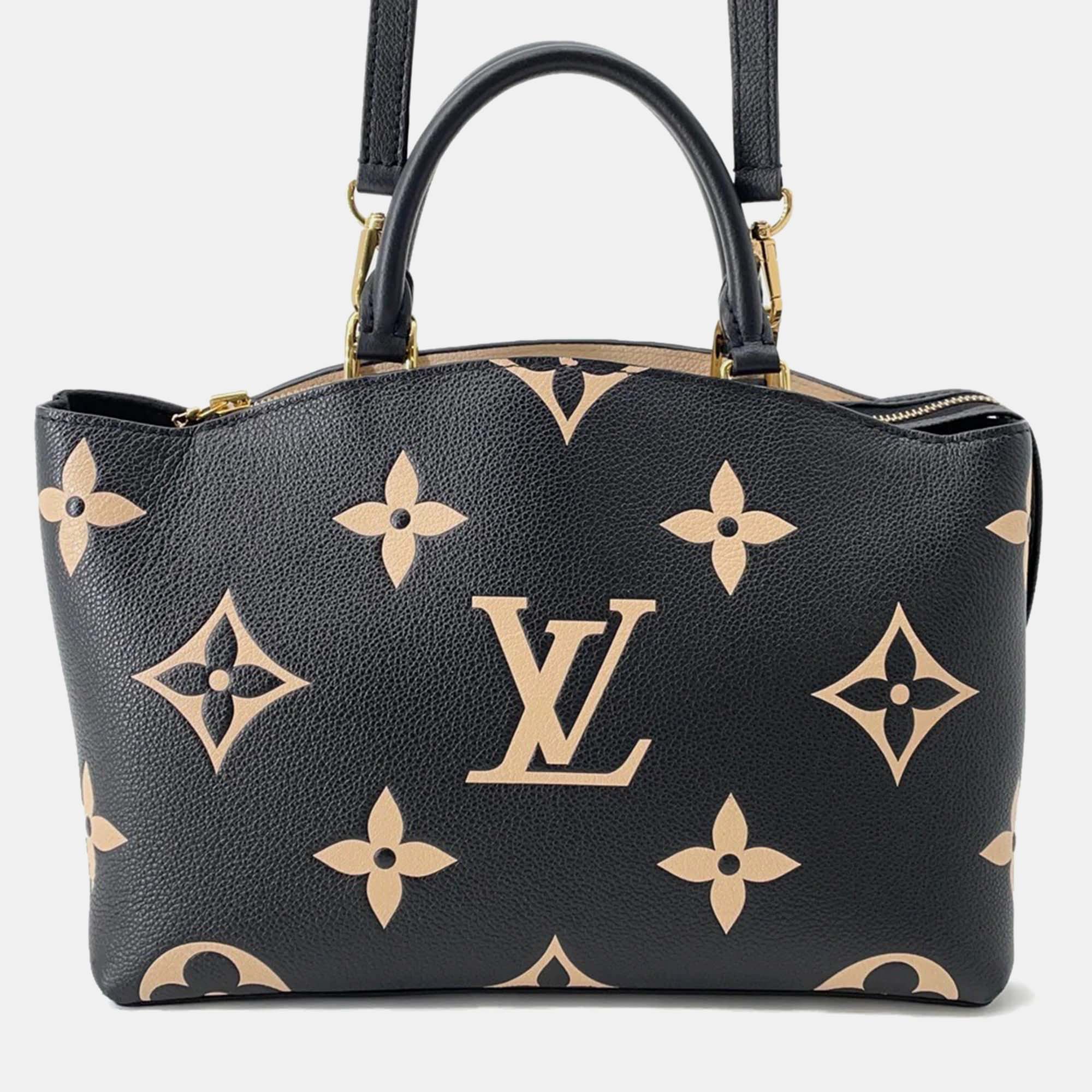

Louis Vuitton Petit Palais PM Noir Beige Bicolor Monogram Empreinte Leather Handbag