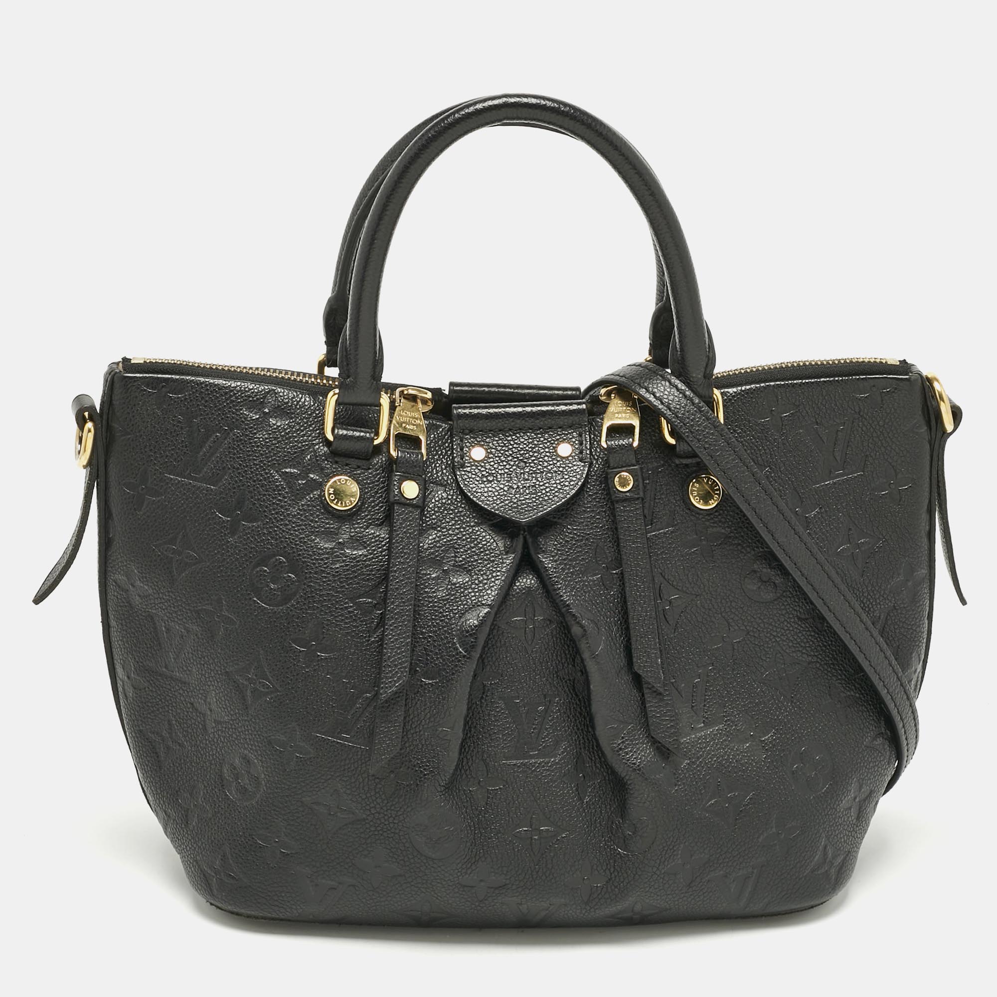 

Louis Vuitton Black Monogram Empreinte Leather Mazarine PM Bag