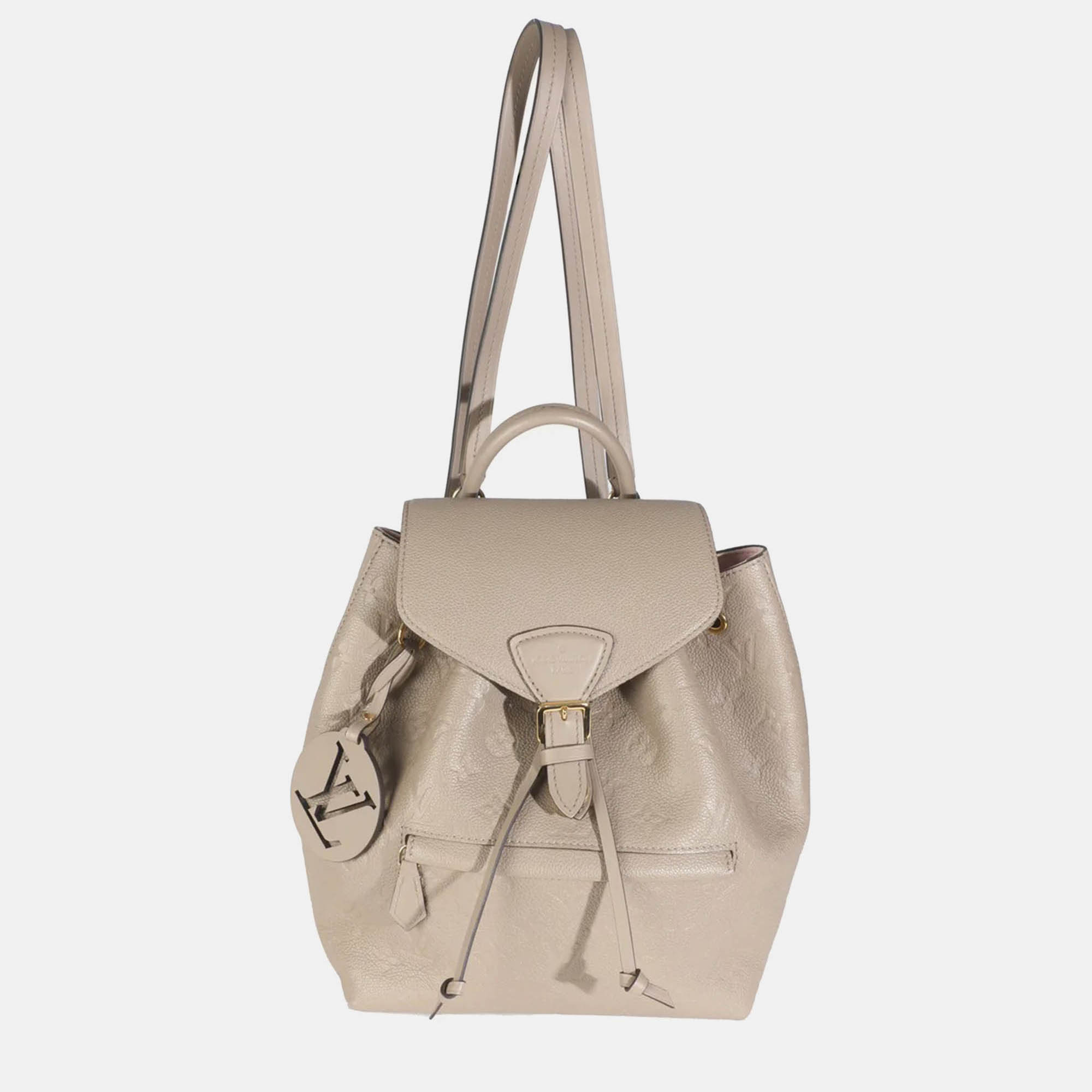 

Louis Vuitton Turtledove Monogram Empreinte Montsouris Backpack NM, Beige