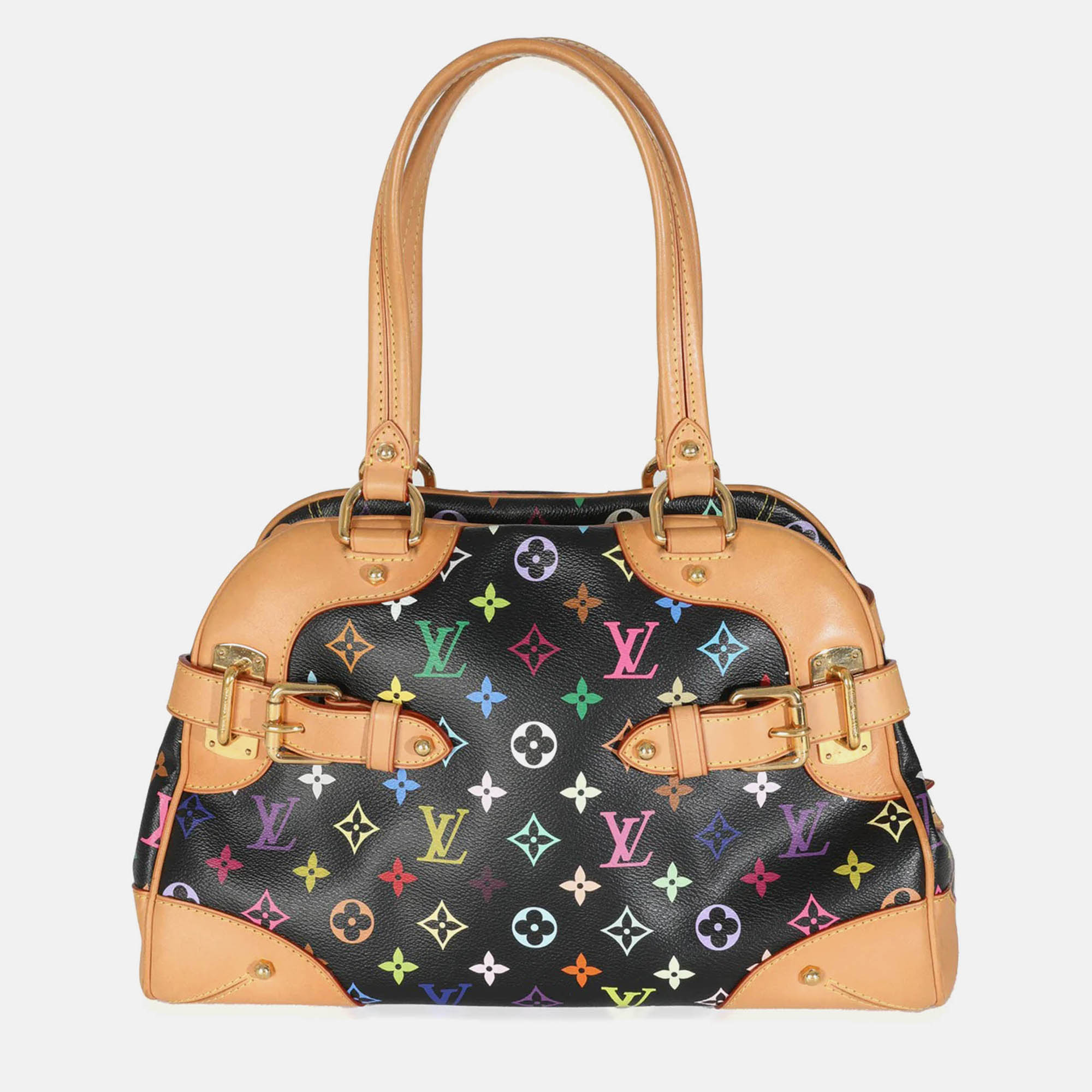 

Louis Vuitton Black Monogram Multicolor Canvas Claudia