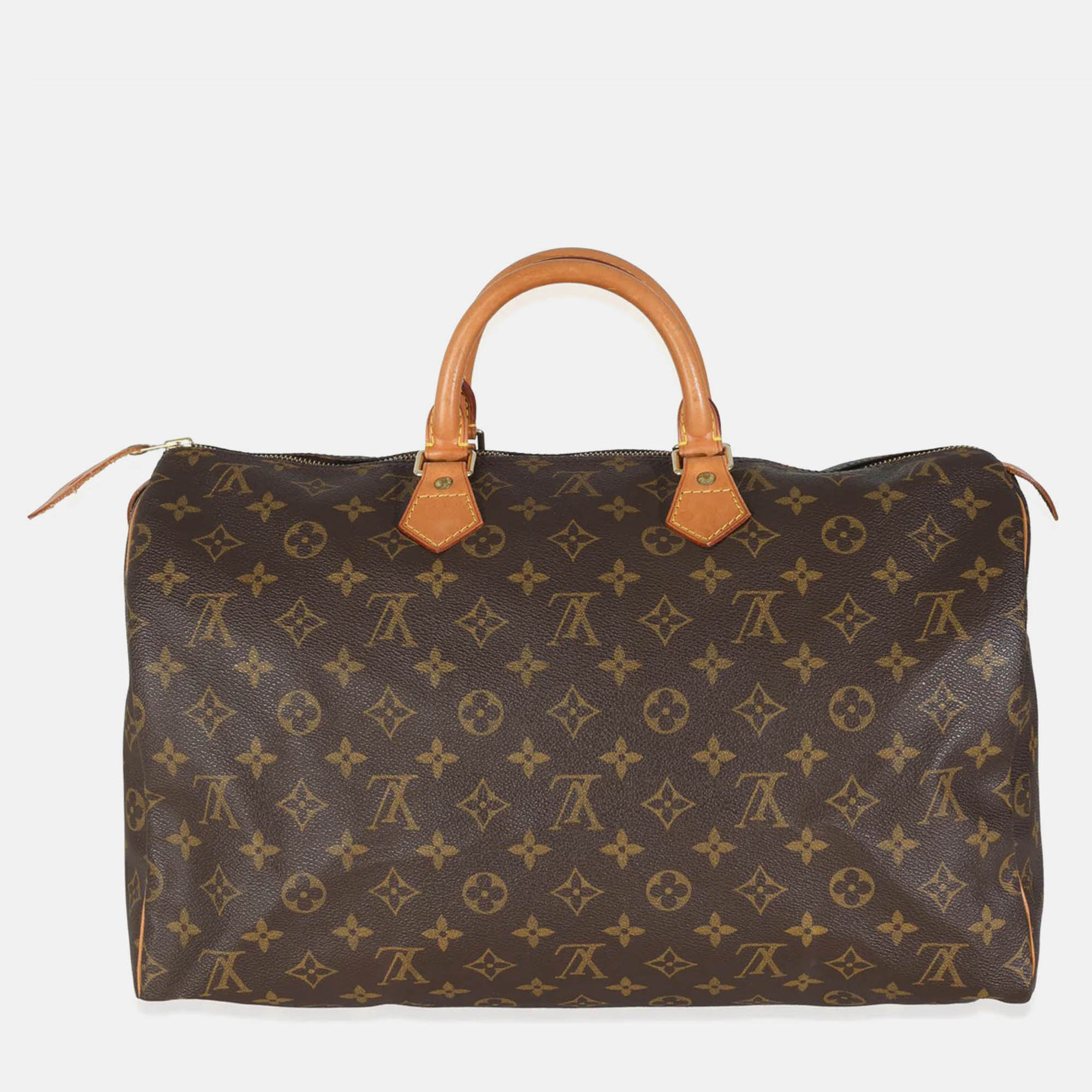 Pre-owned Louis Vuitton Monogram Canvas Speedy 40 In Brown