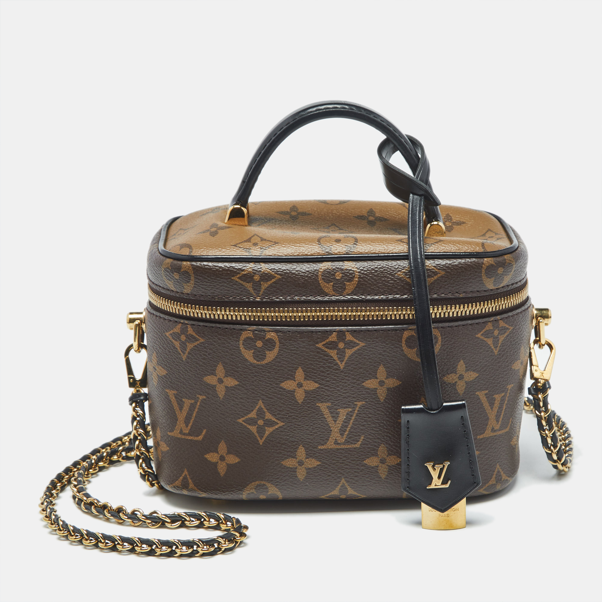 

Louis Vuitton Monogram/Reverse Monogram Canvas Vanity PM Bag, Brown