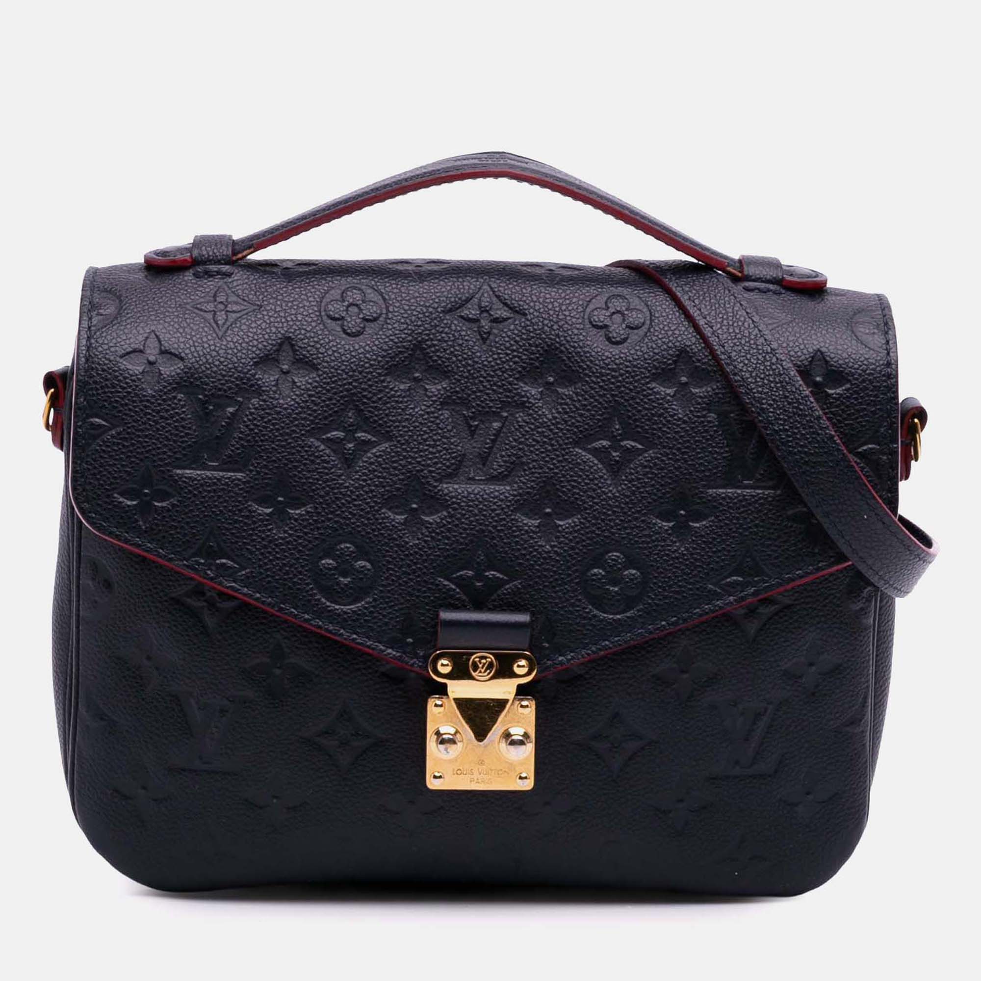 

Louis Vuitton Blue Monogram Empreinte Pochette Metis