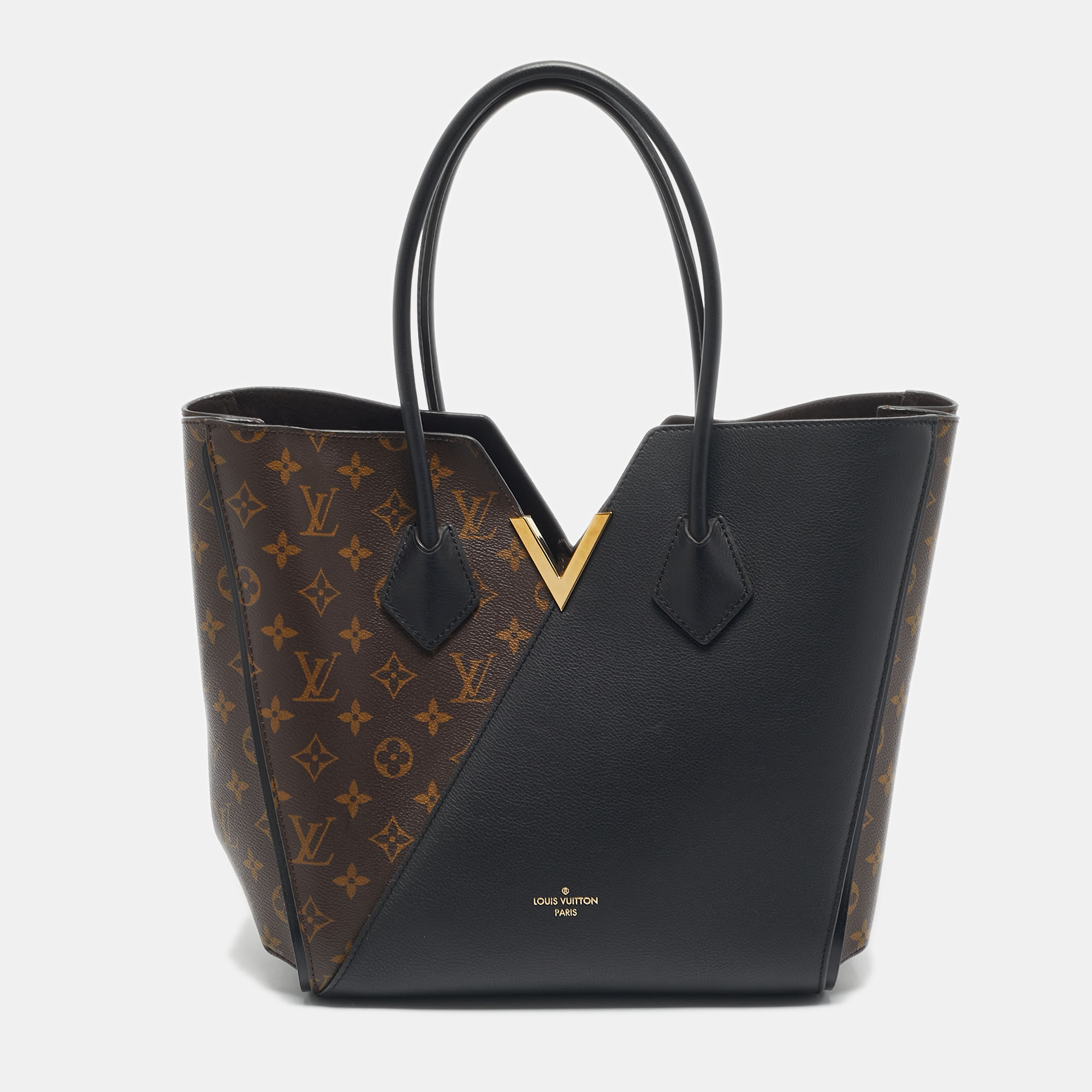 

Louis Vuitton Black Monogram Canvas and Leather Kimono Bag