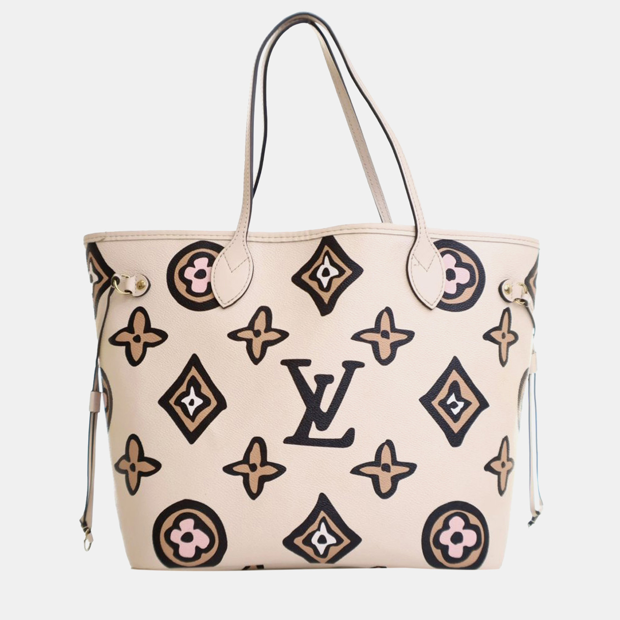 

Louis Vuitton White Monogram Giant Wild at Heart Neverfull MM Bag