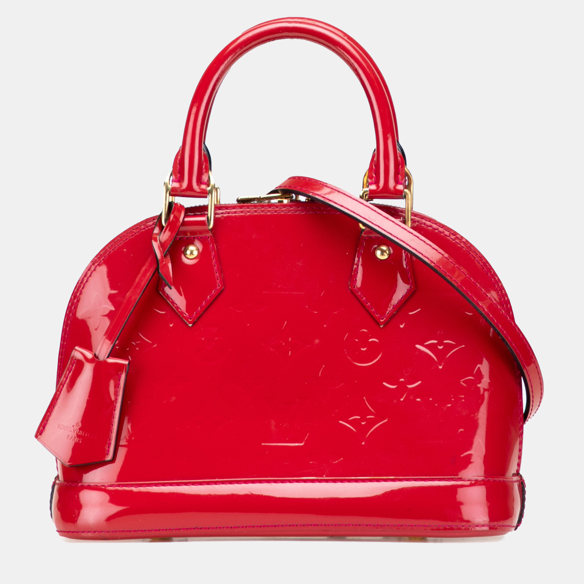 

Louis Vuitton Red Monogram Vernis Alma BB Bag