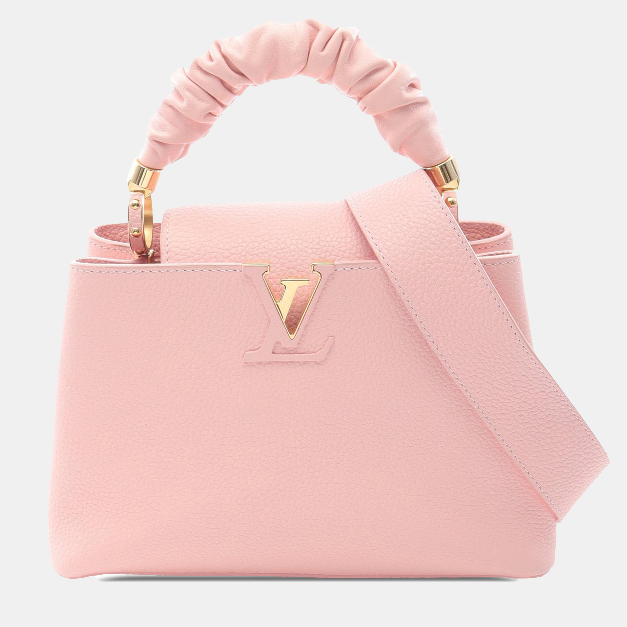 

Louis Vuitton Pink Taurillon Scrunchie Capucines BB Bag