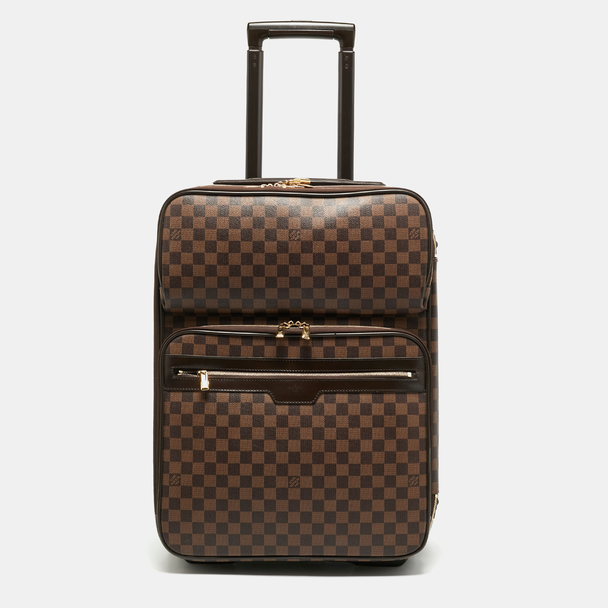 

Louis Vuitton Damier Ebene Canvas Business Pegase Legere 55 Luggage, Brown