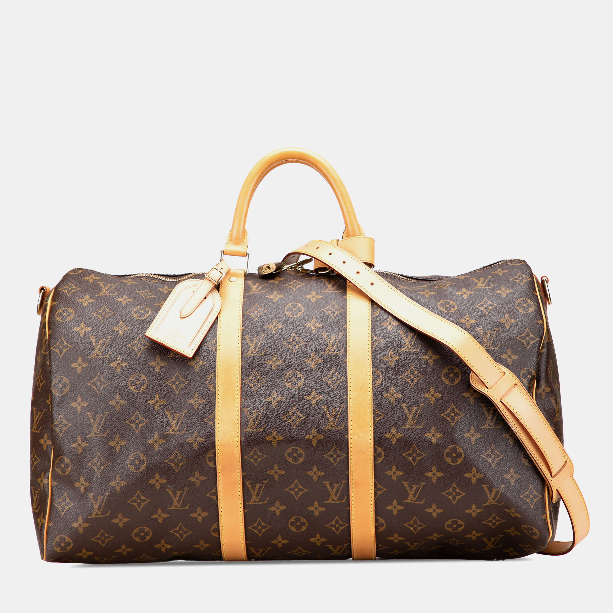 

Louis Vuitton Brown Monogram Keepall Bandouliere 50