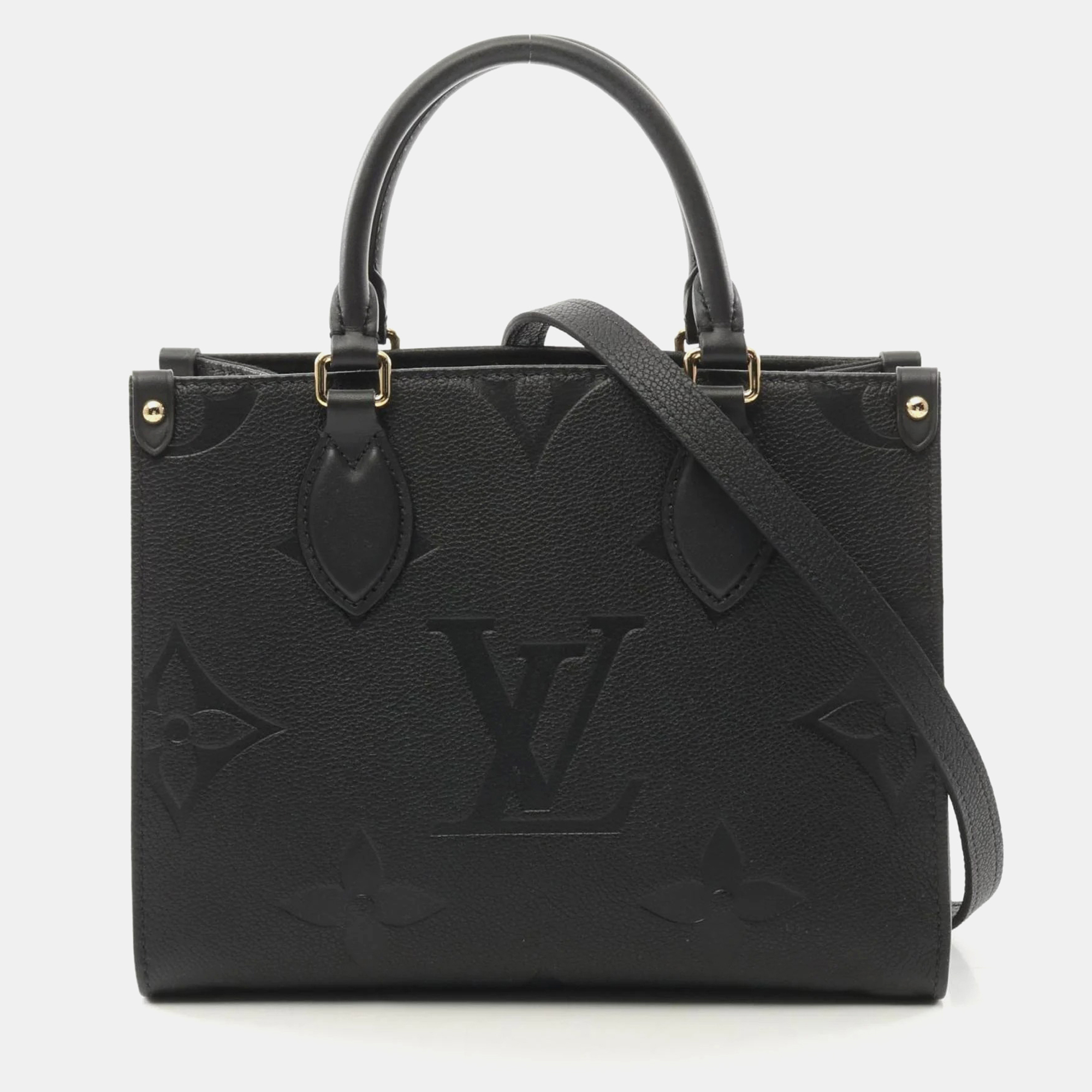 

Louis Vuitton On-The-Go PM Black Monogram Empreinte Leather Tote Bag