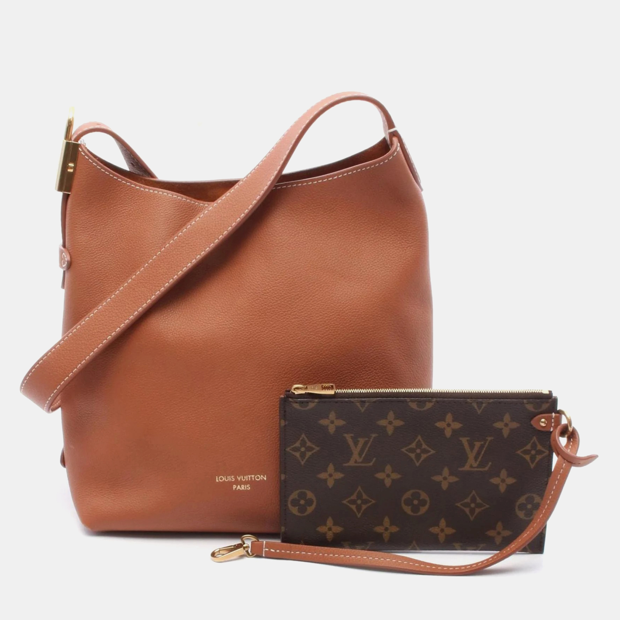 

Louis Vuitton Brown Leather Lowkey Hobo PM