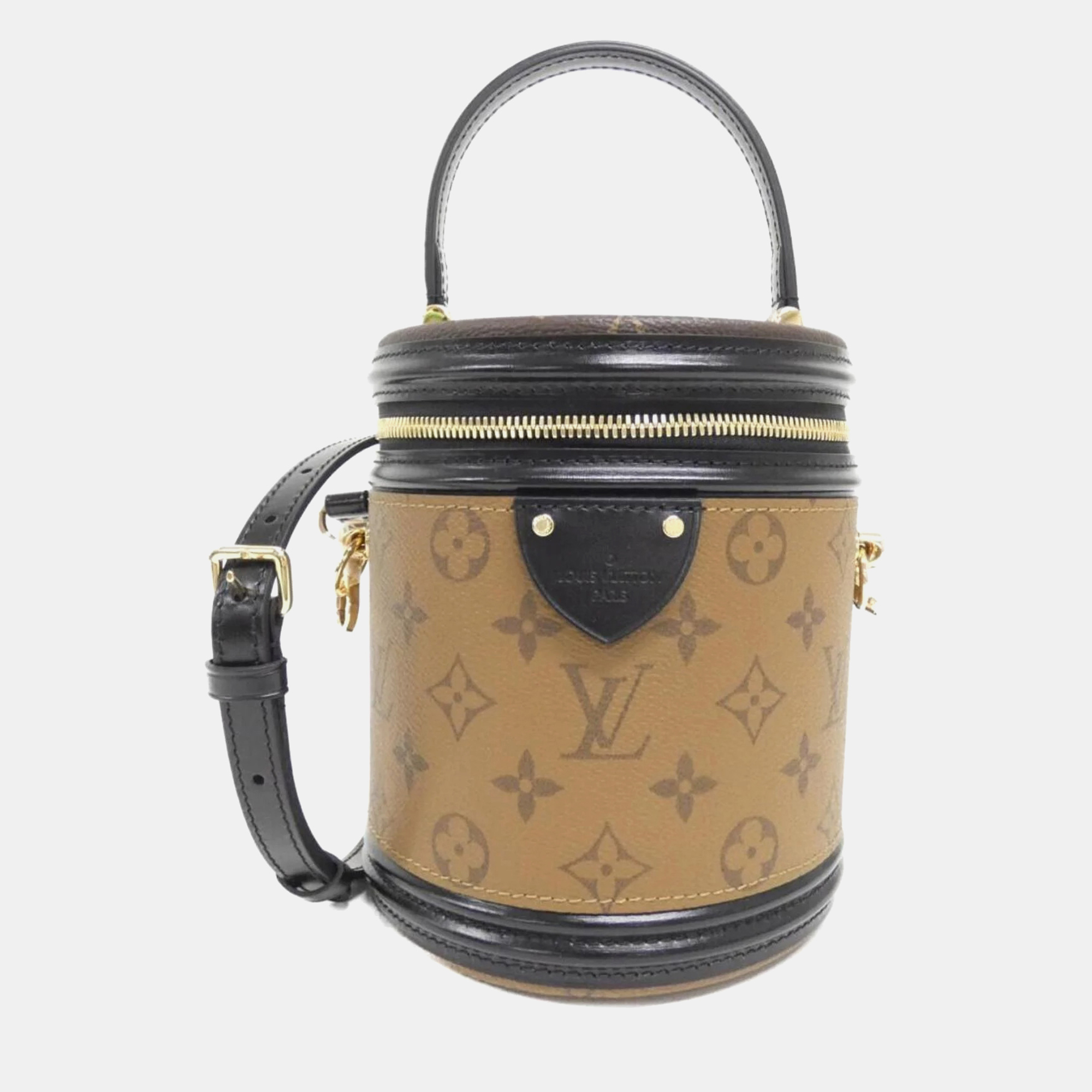 Pre-owned Louis Vuitton Monogram Reverse Cannes Handbag In Gold