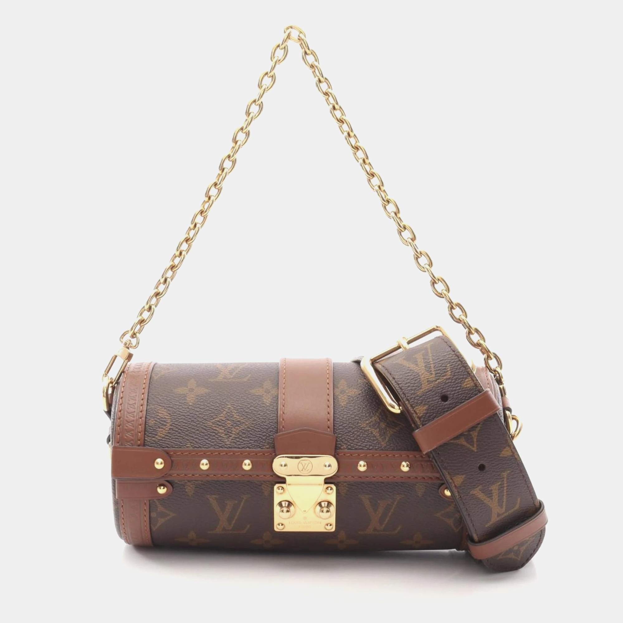 

Louis Vuitton Papillon Trunk Handbag Coated Canvas Leather Monogram Brown