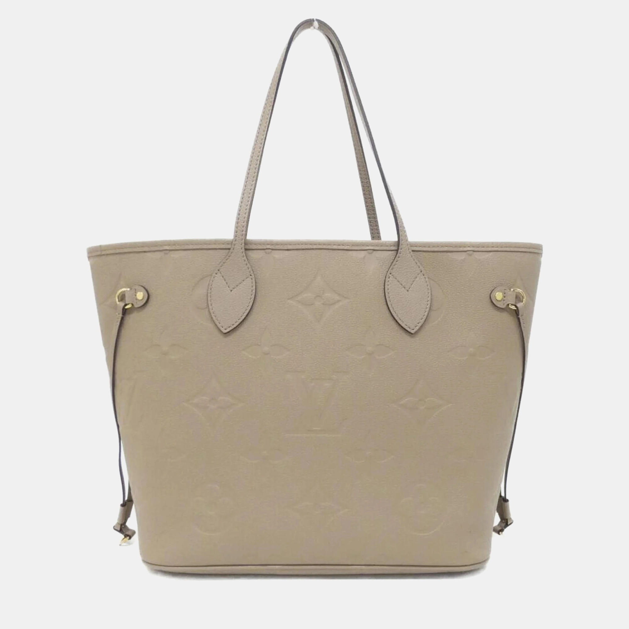 

Louis Vuitton Monogram Empreinte Neverfull Mm Handbag, Beige