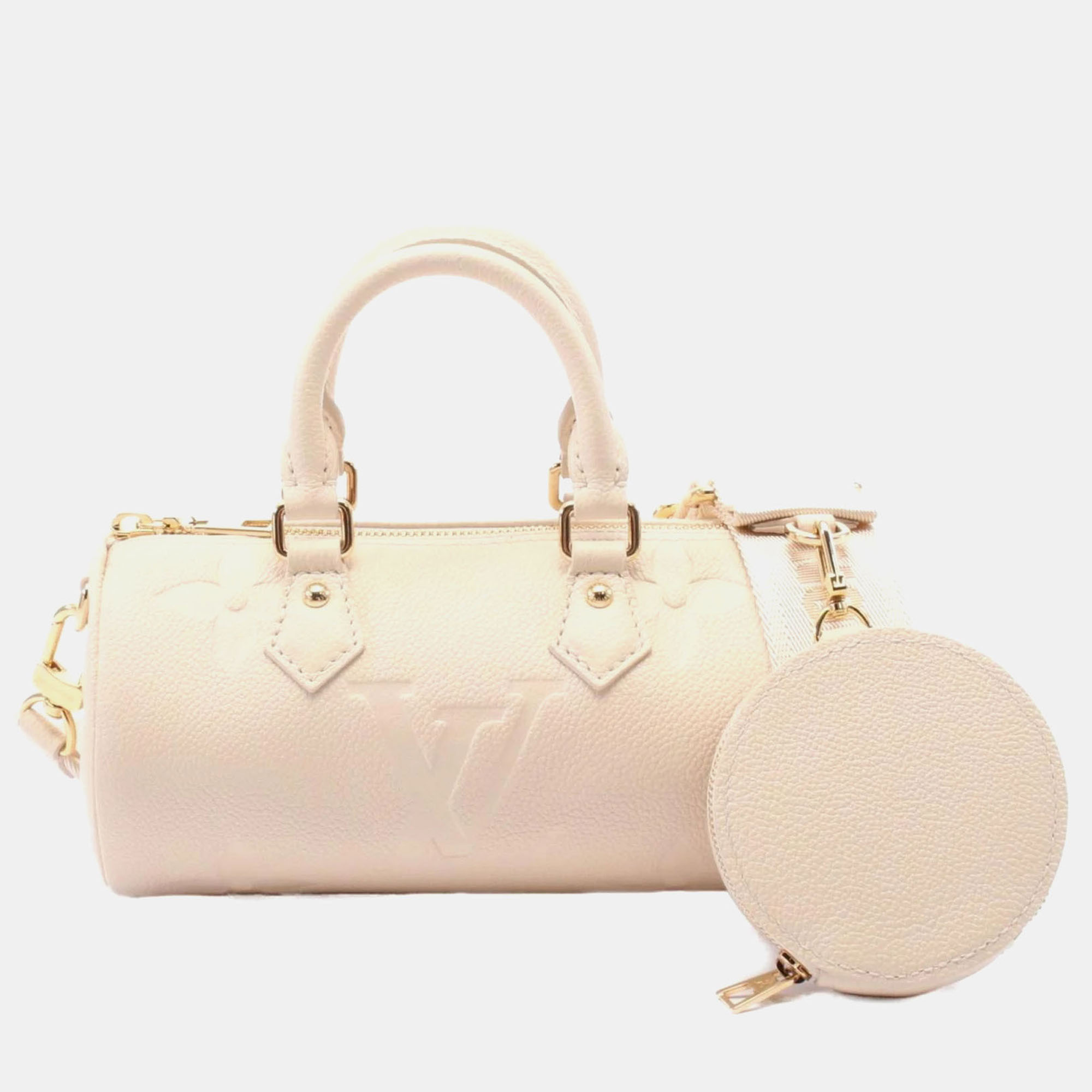 

Louis Vuitton Papillon Bb Handbag Leather Monogram Empreinte Ivory, White