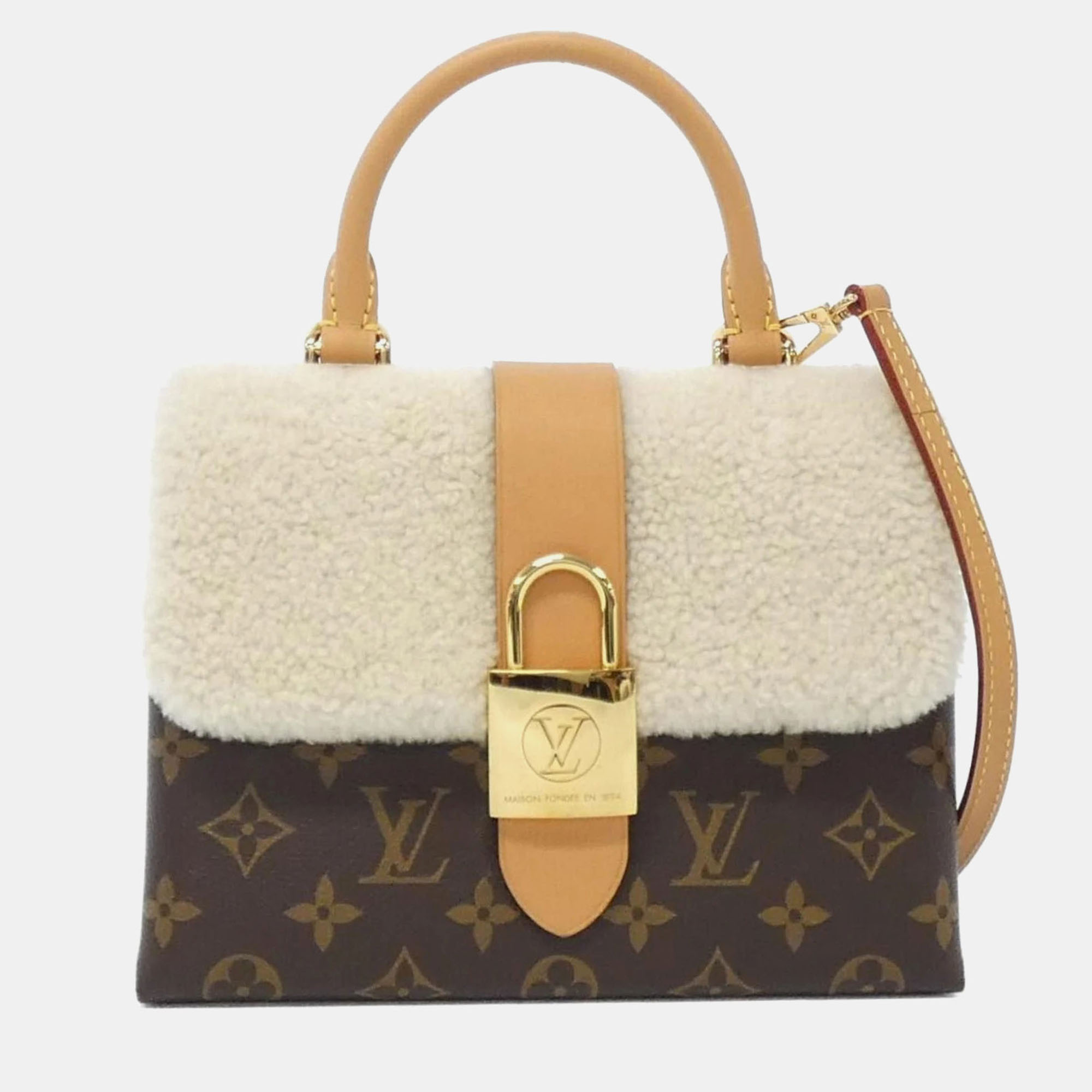

Louis Vuitton Monogram (Cozygram) Rocky BB Handbag, Beige