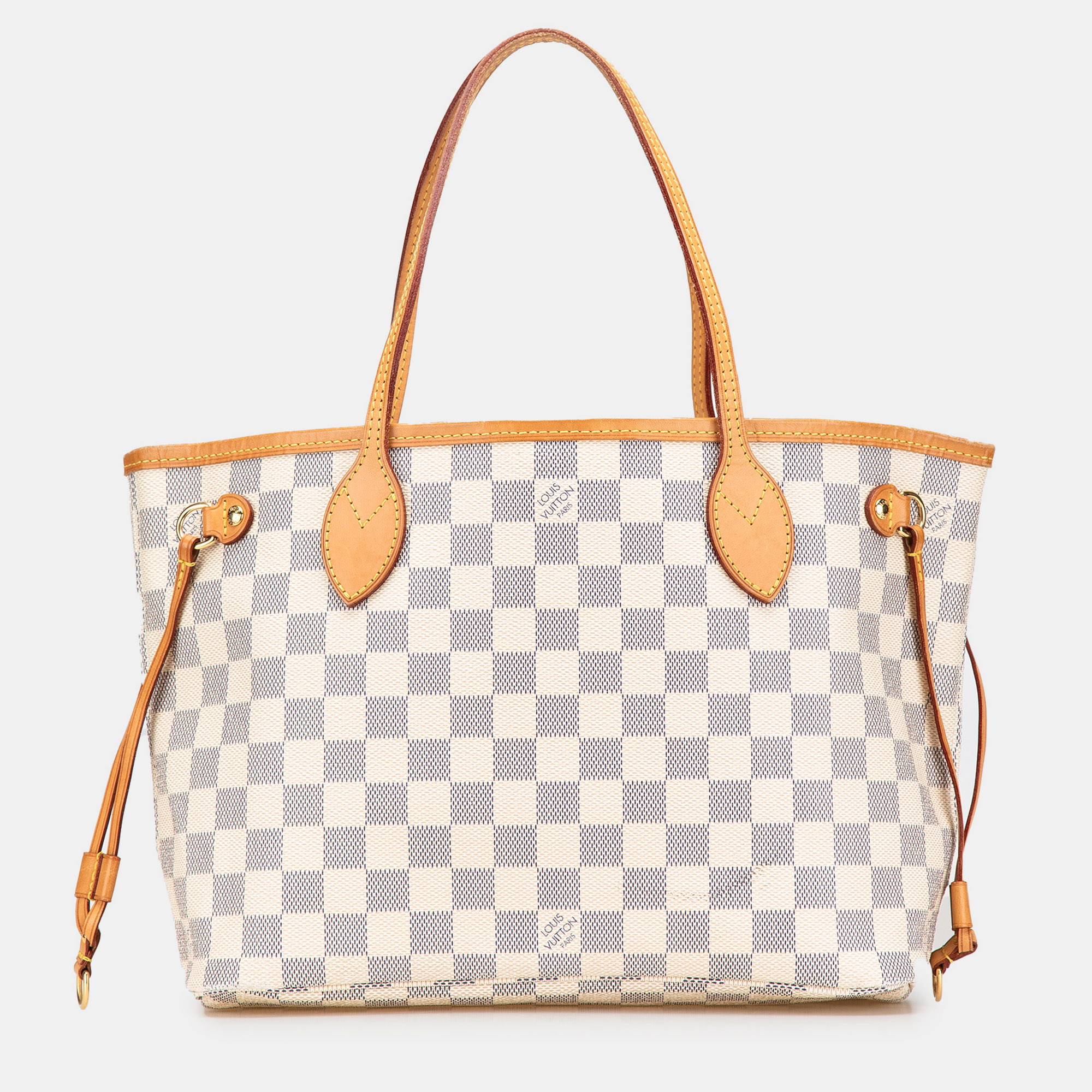 

Louis Vuitton White Damier Azur Neverfull PM