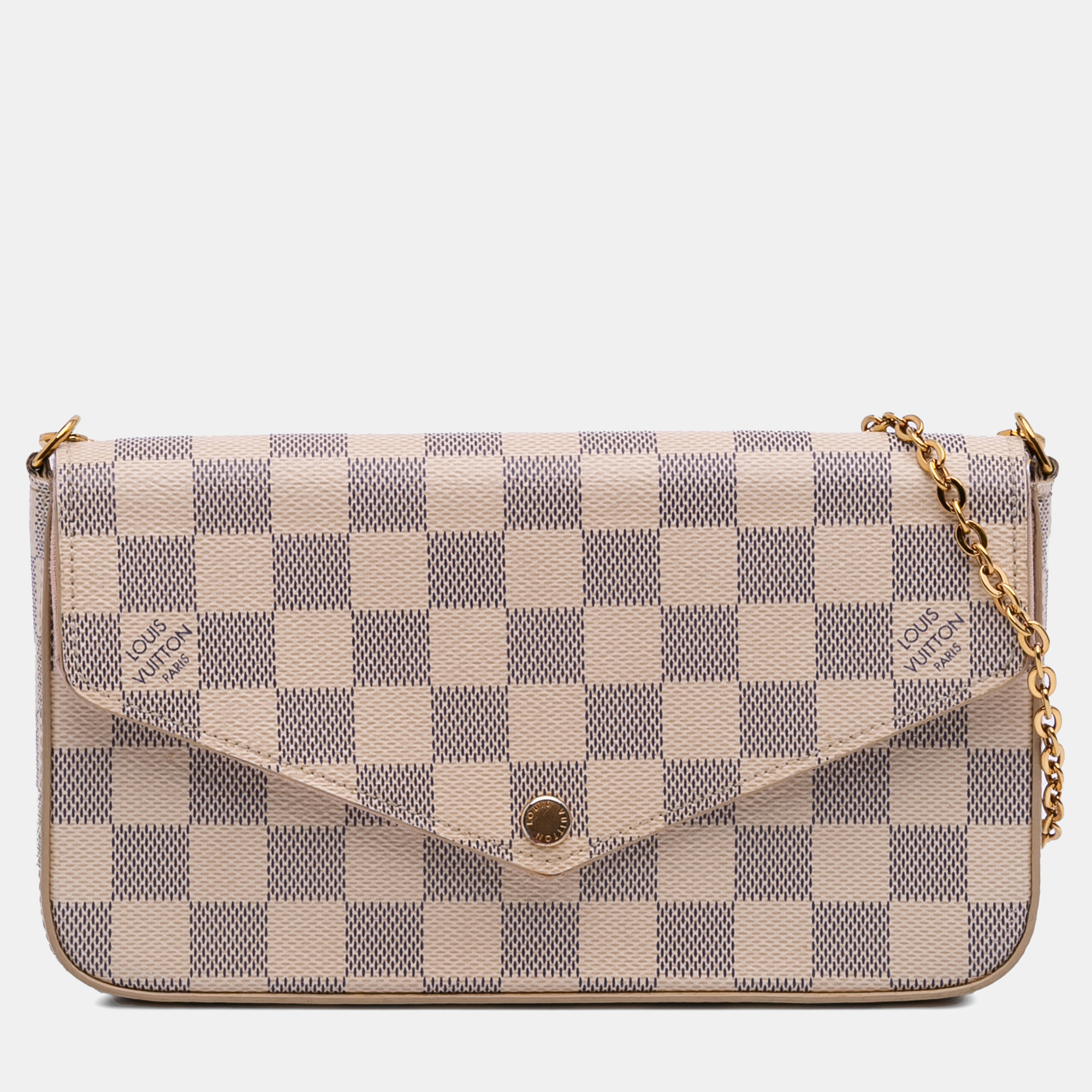 

Louis Vuitton White Damier Azur Pochette Felicie