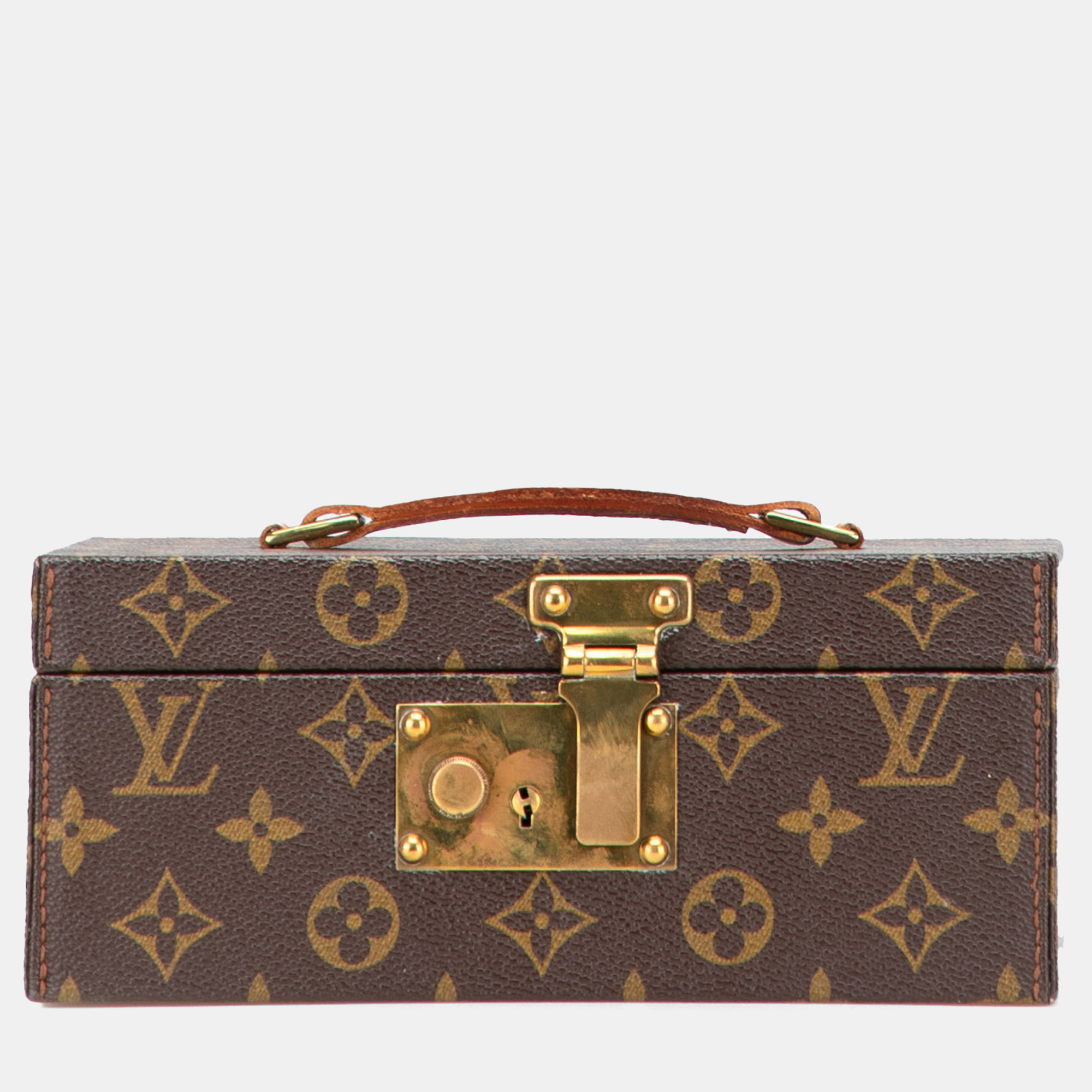 

Louis Vuitton Brown Monogram Boite A Tour Jewelry Case