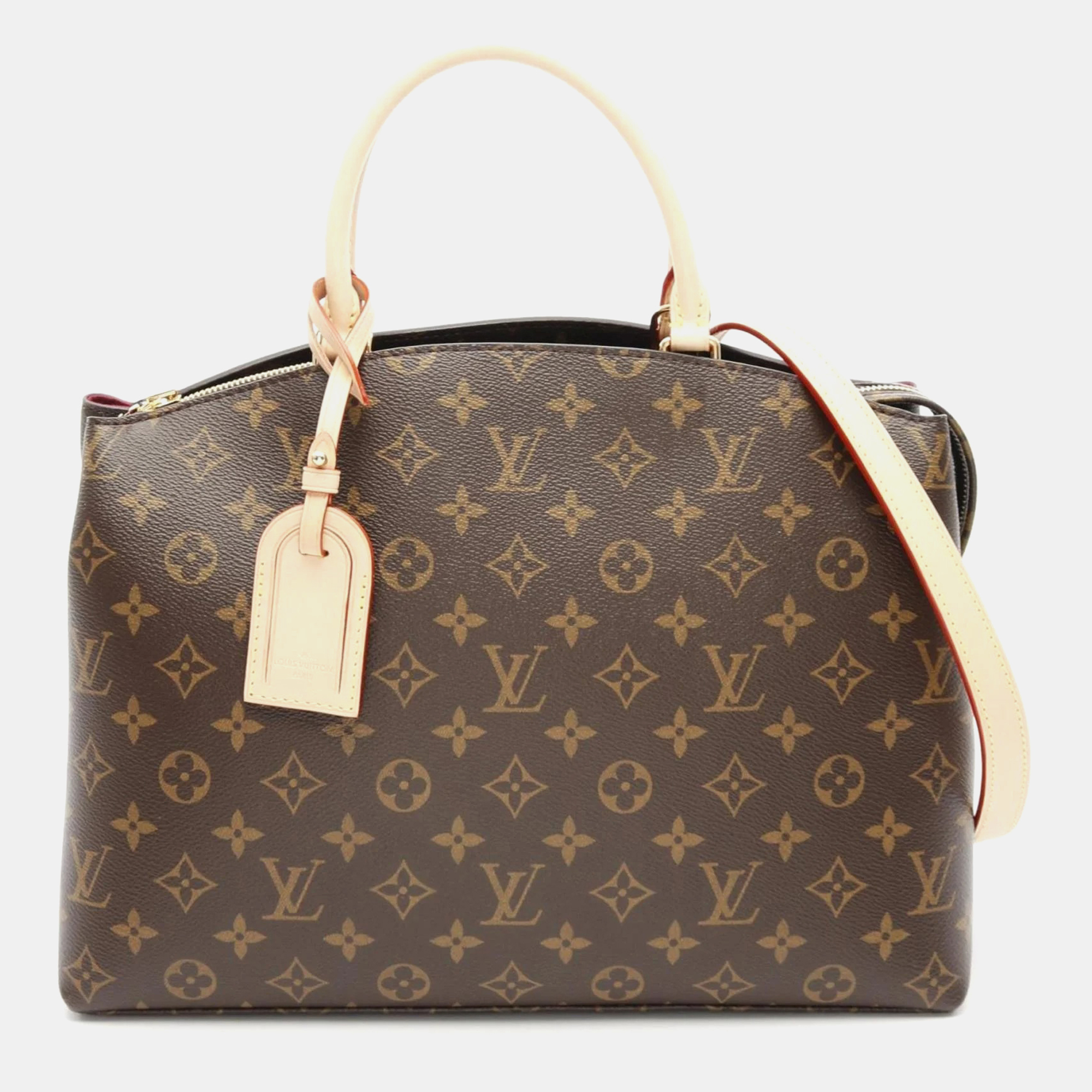 

Louis Vuitton Grand Palais MM Handbag Coated Canvas Leather Monogram Brown