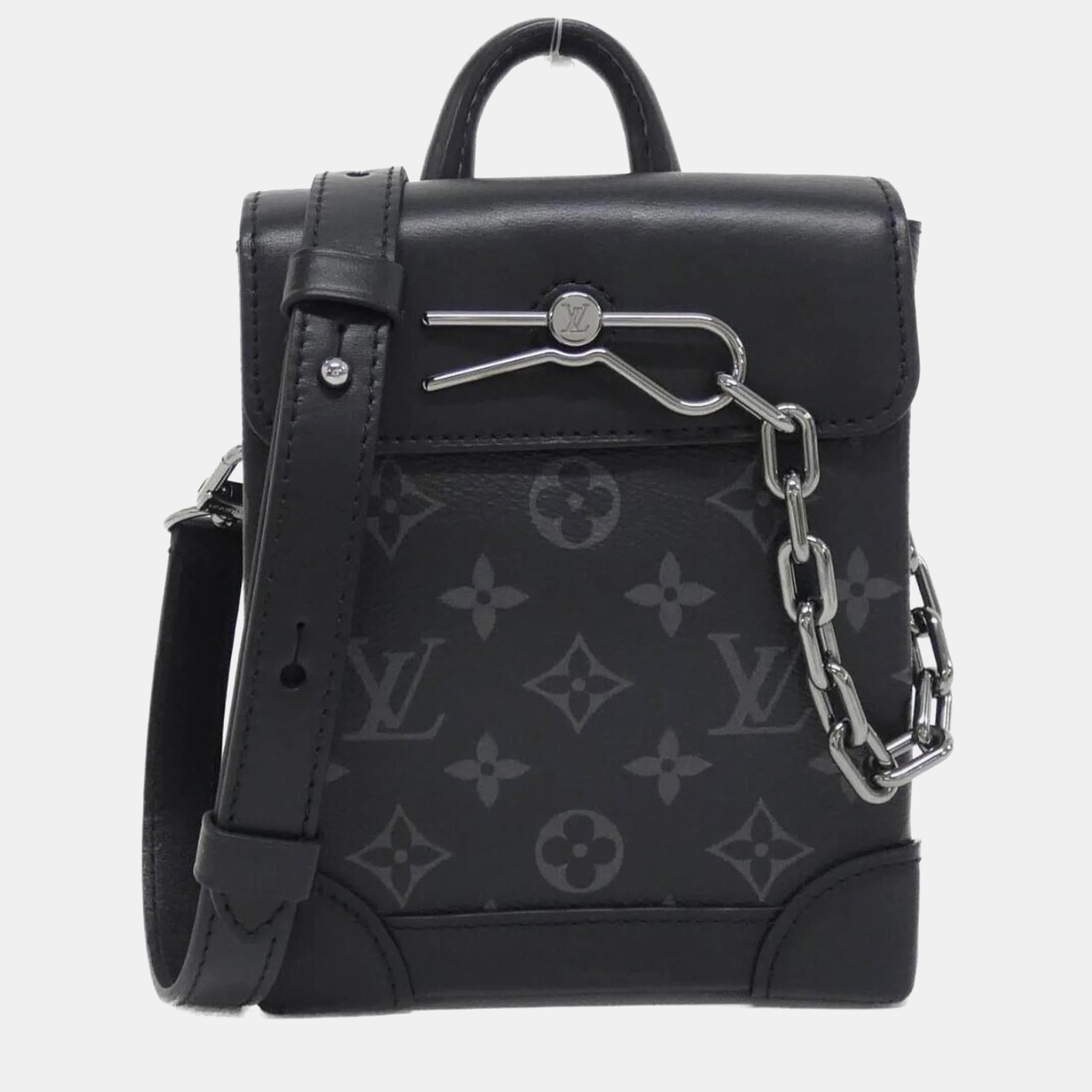 

Louis Vuitton Nano Steamer Black Monogram Eclipse Leather Shoulder Bag