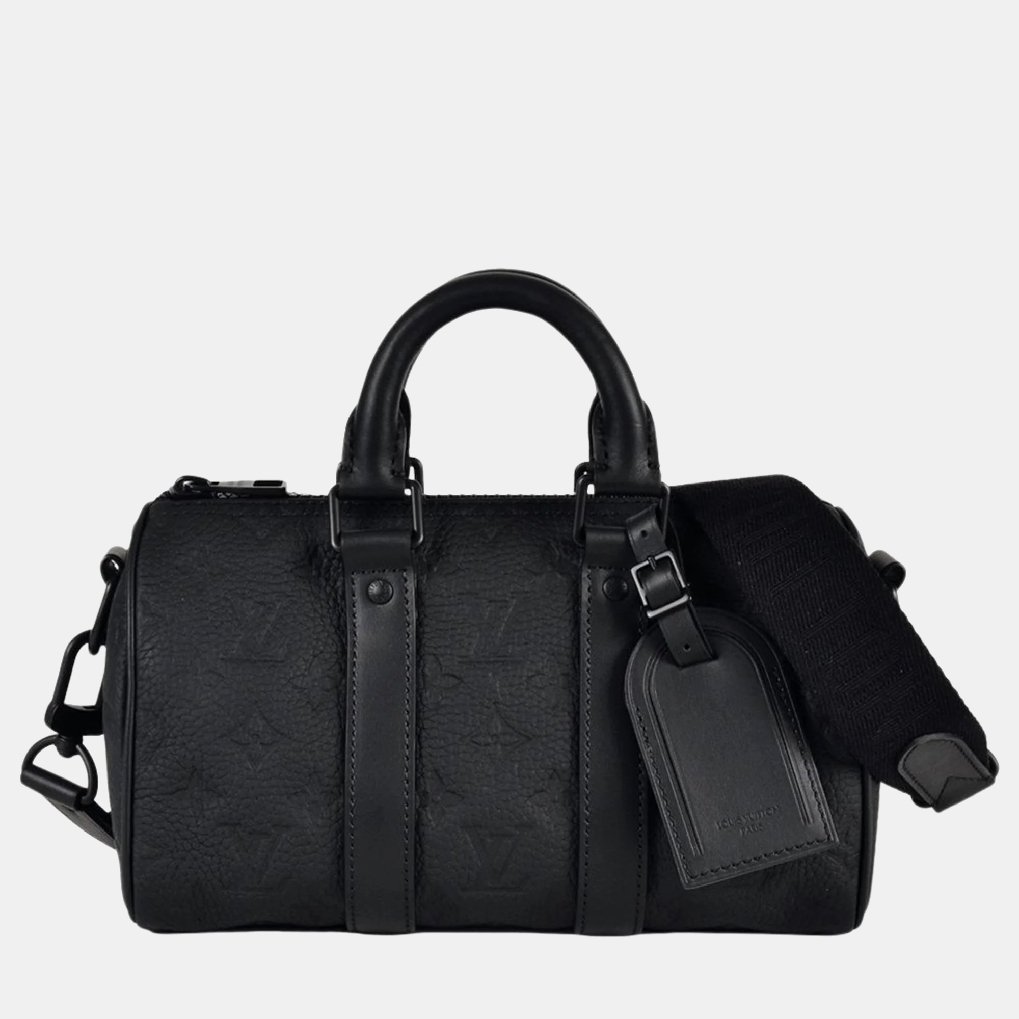 

Louis Vuitton Keepall Bandouliere 25 Black Monogram Taurillon Leather Shoulder Bag