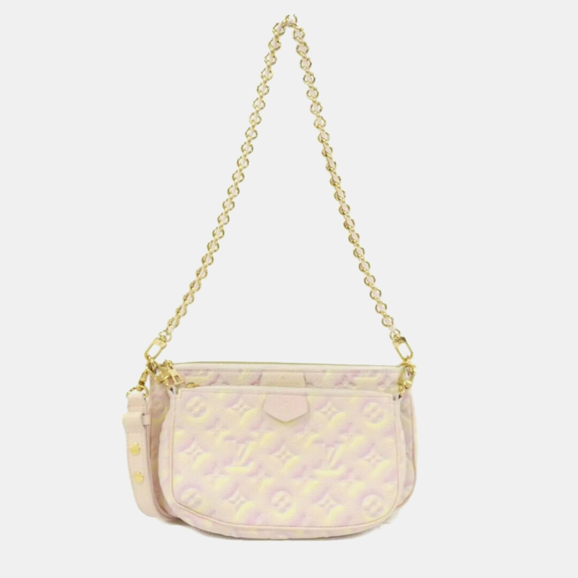 

Louis Vuitton Multi Pochette Accessoires Summer Stardust Light Pink Monogram Empreinte Leather Shoulder Bag