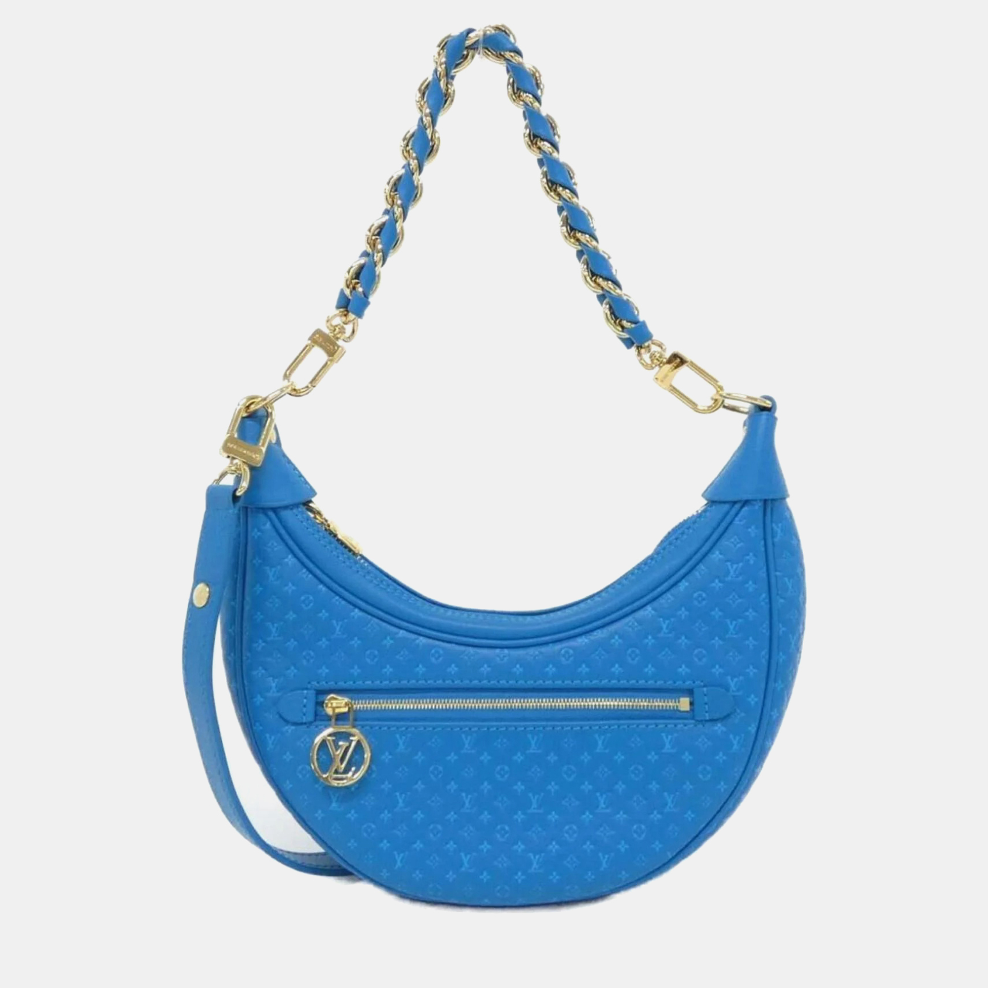 

Louis Vuitton Blue Calf Leather Nanogram Loop Shoulder Bag