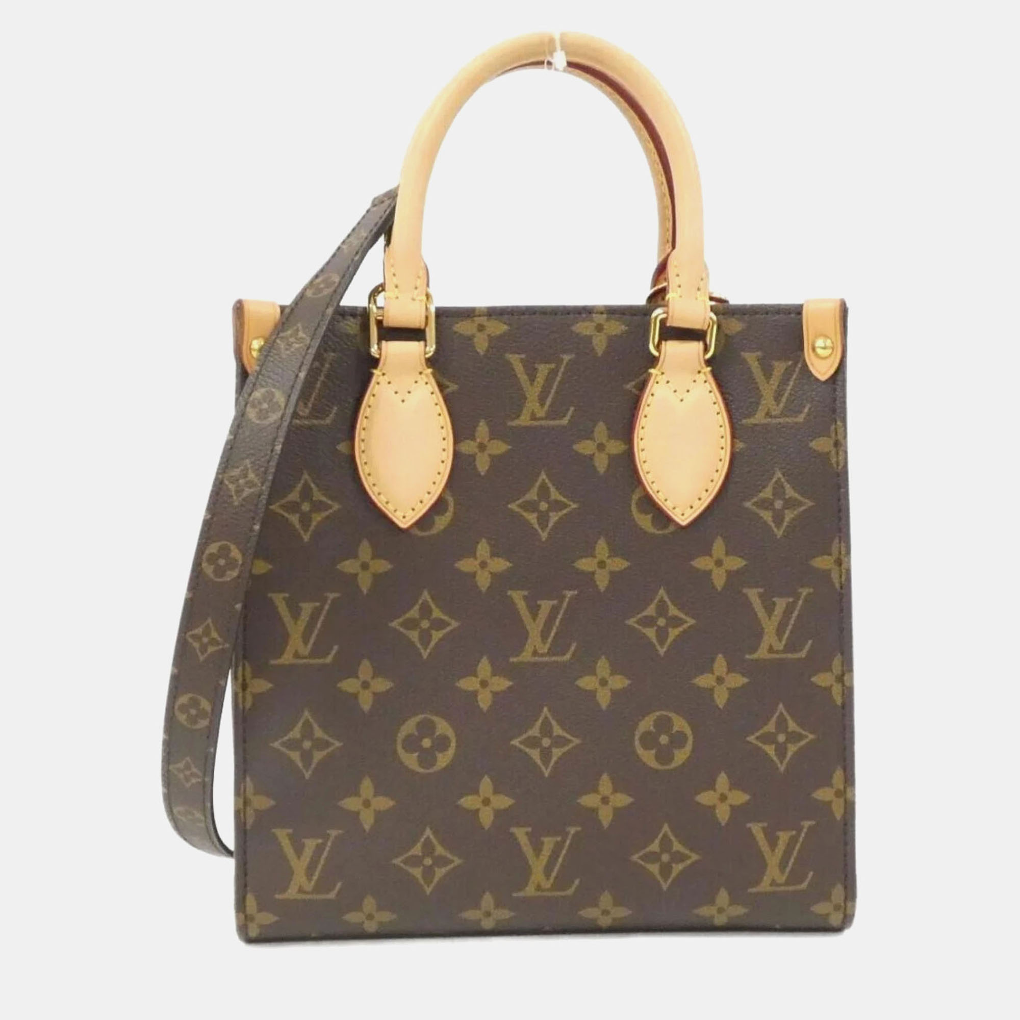 

Louis Vuitton Sac Plat BB Brown Canvas Handbag