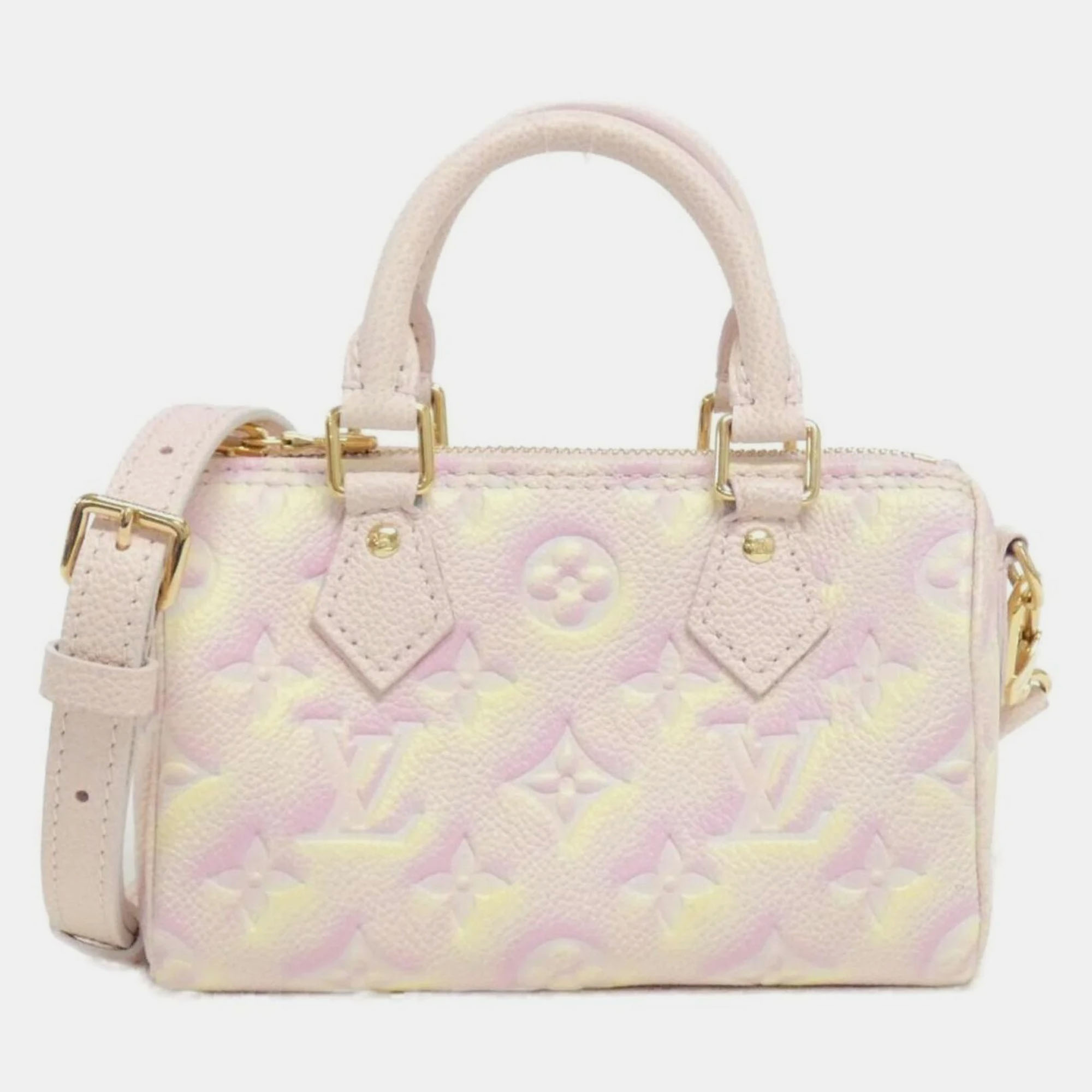

Louis Vuitton Monogram Empreinte (Summer Stardust) Nano Speedy Boston Bag, Pink