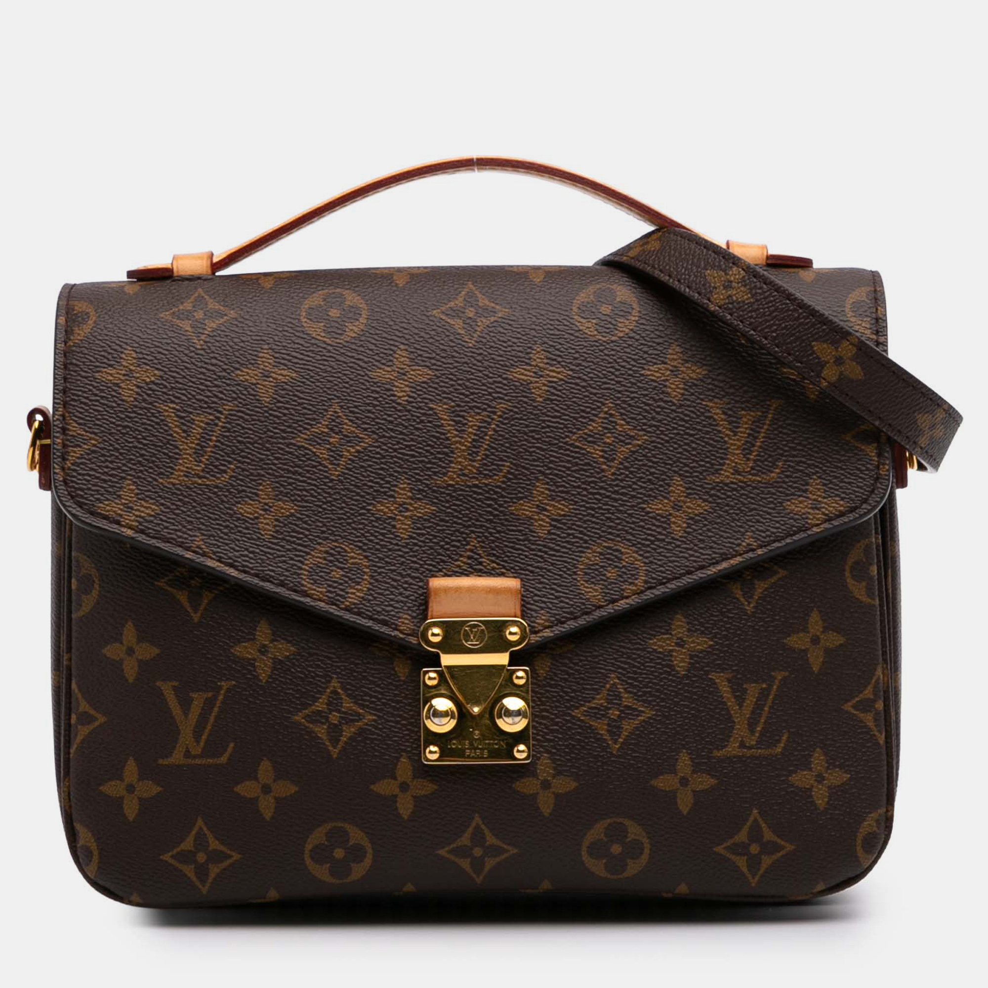 Pre-owned Louis Vuitton Brown Monogram Pochette Metis
