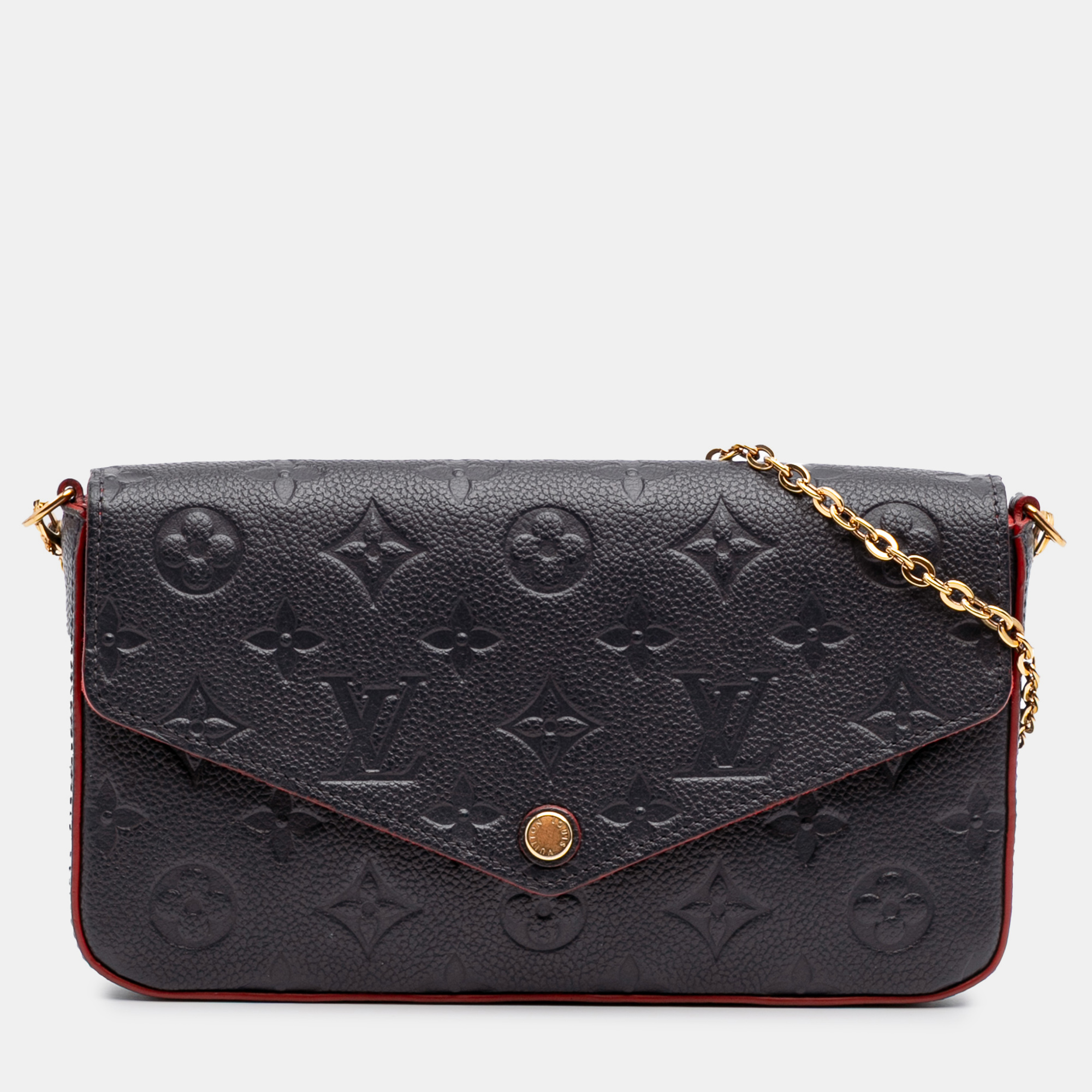 

Louis Vuitton Monogram Empreinte Pochette Felicie, Navy blue