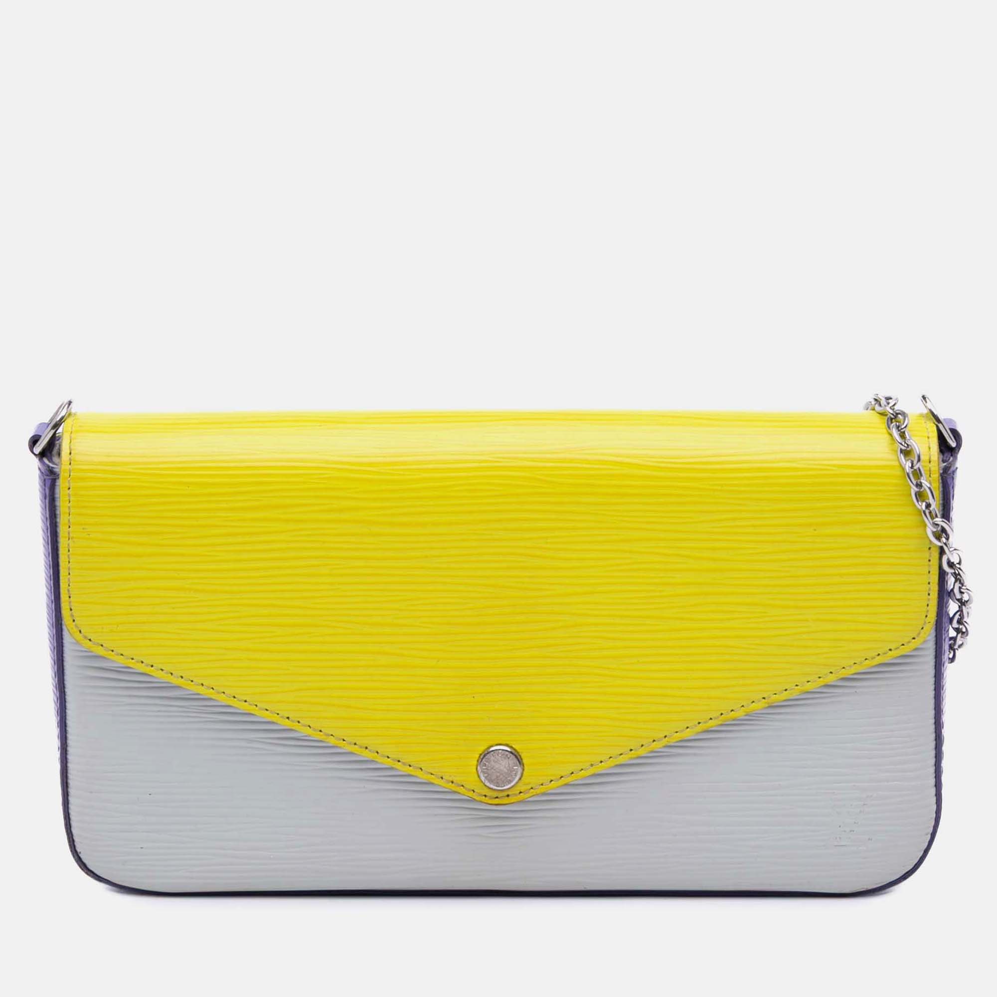 

Louis Vuitton Yellow Epi Tricolor Pochette Felicie