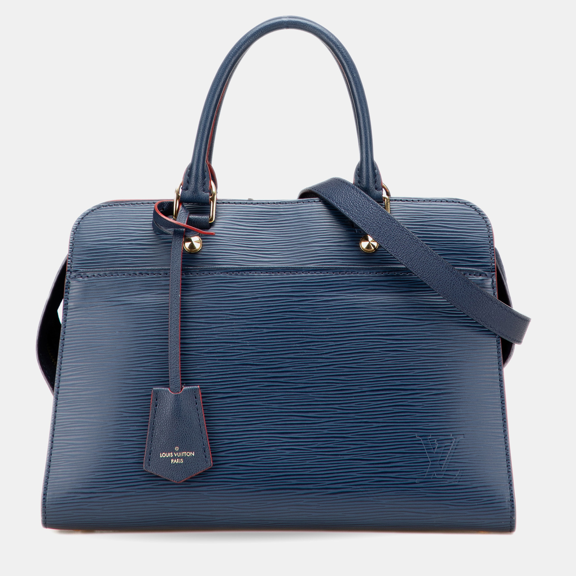 

Louis Vuitton Blue Epi Vaneau MM Bag