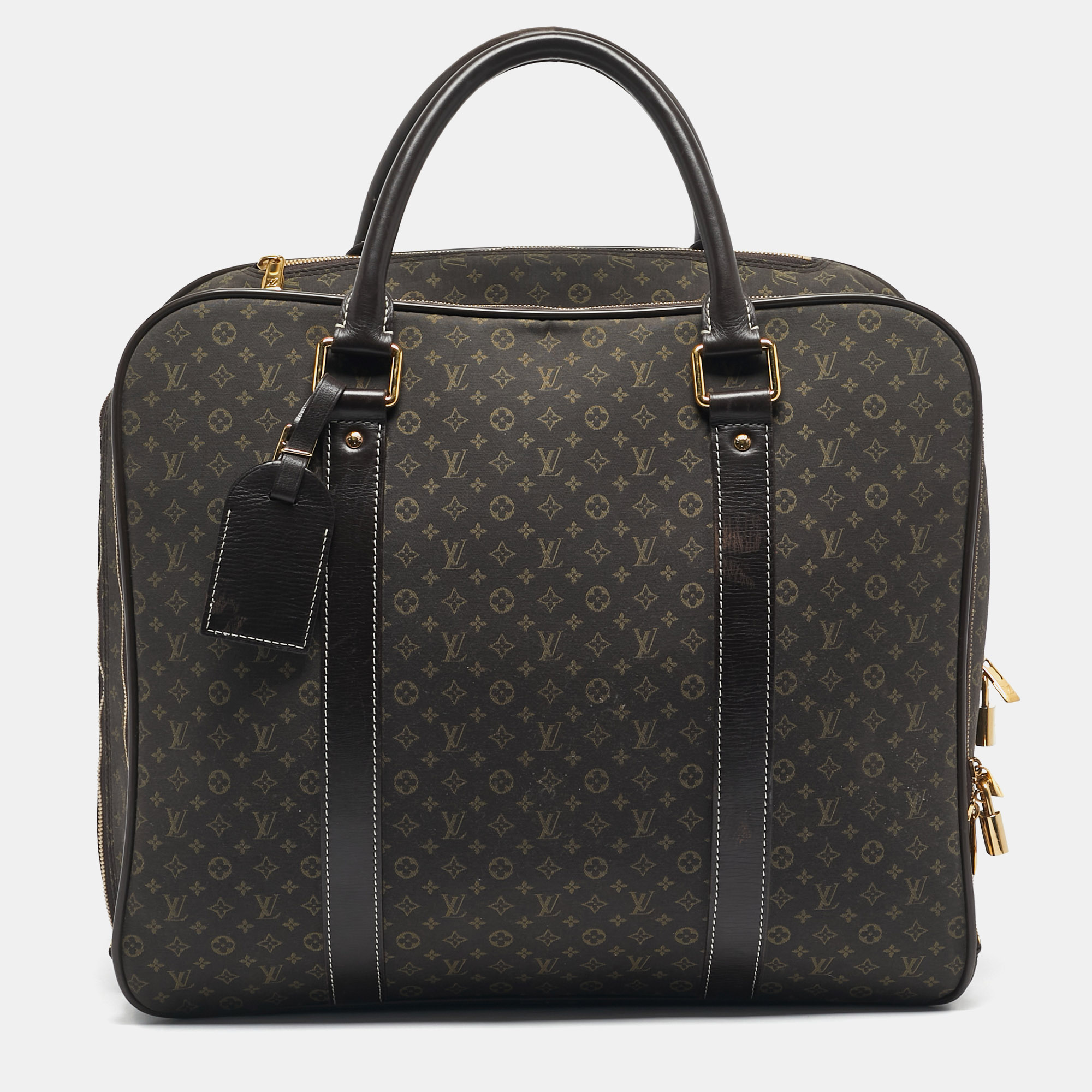 

Louis Vuitton Fusain Monogram Idylle Fabric Epopee Rolling Luggage, Brown