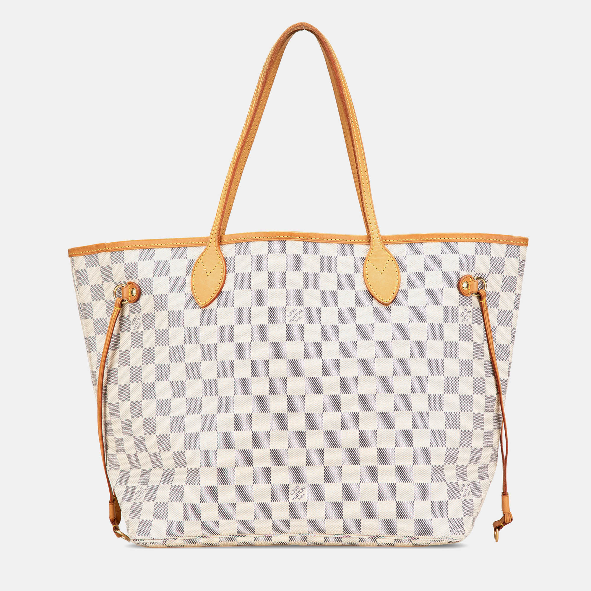 

Louis Vuitton White Damier Azur Neverfull MM Bag