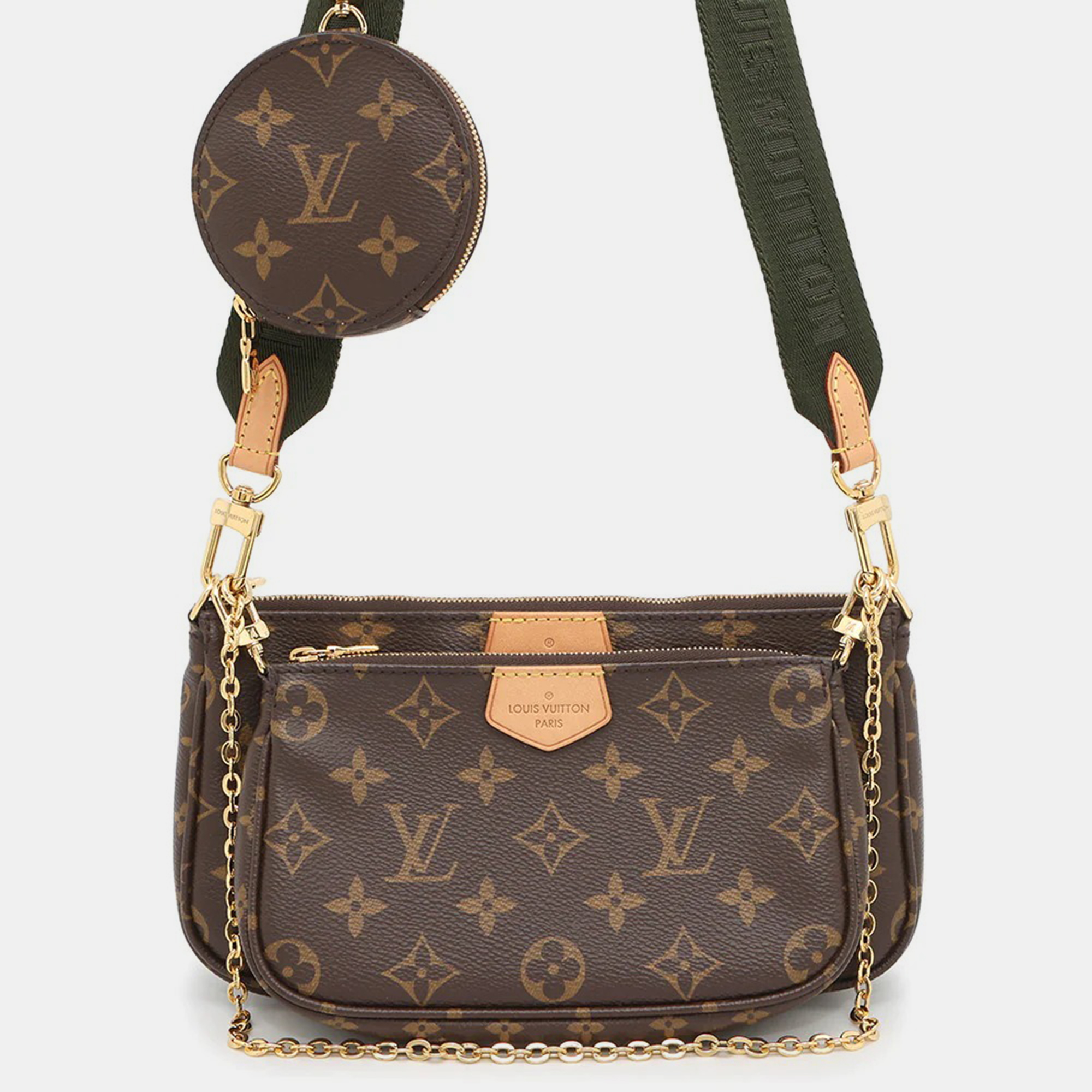 

Louis Vuitton Multi Pochette Accessoires Khaki Monogram, Brown